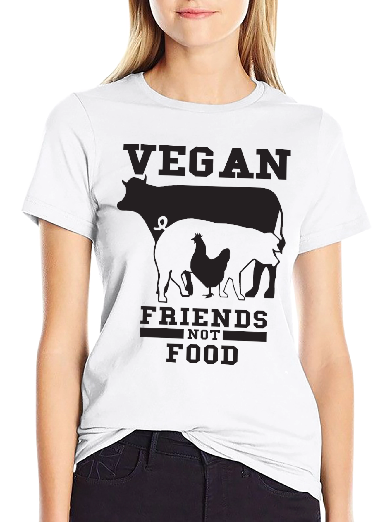 Vegan Friends Not Food T-Shirt - 9