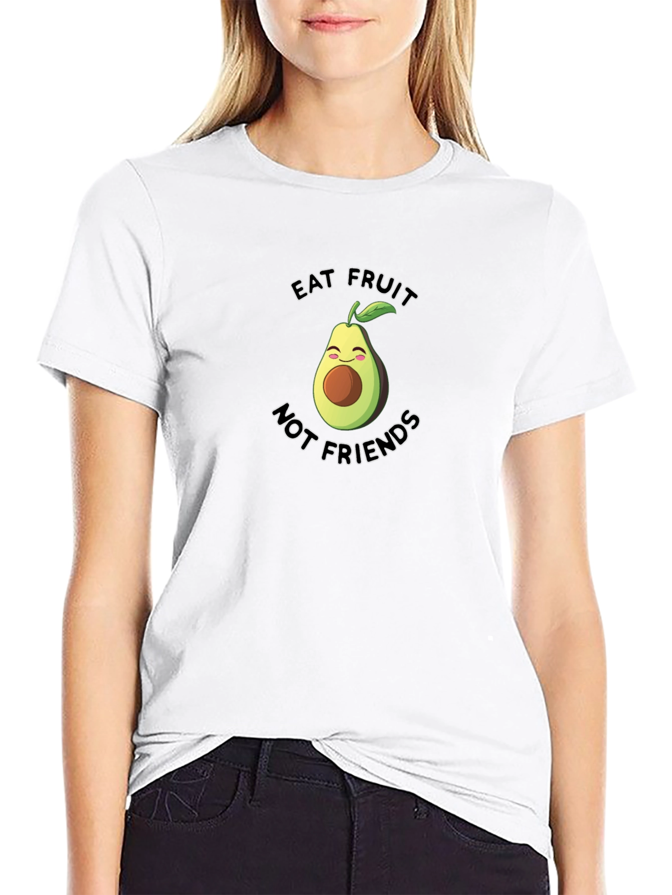 Eat Fruit Not Friends Avocado Graphic Tee - 9