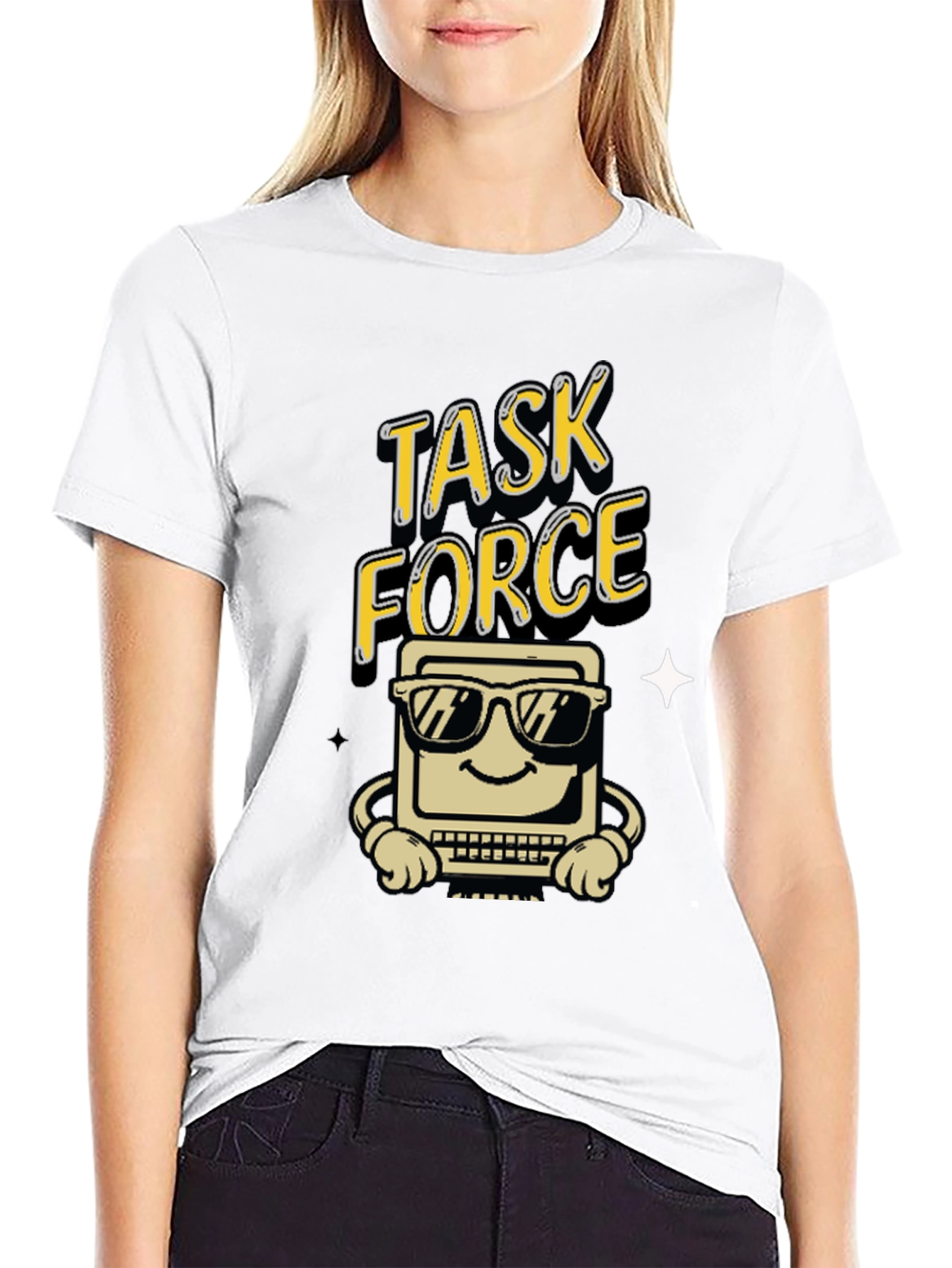 Black Task Force Computer Graphic Tee - Black view 9