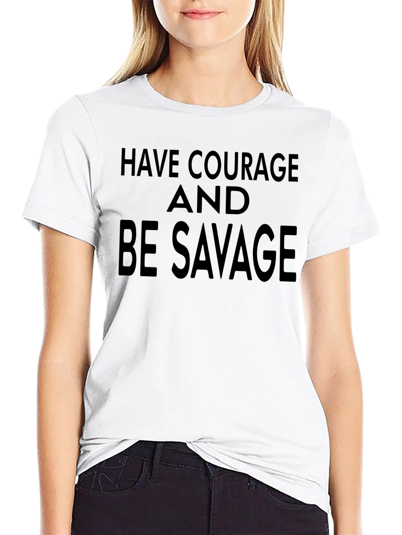 Black Courage & Savage Graphic Tee - Bold Black Shirt view 9