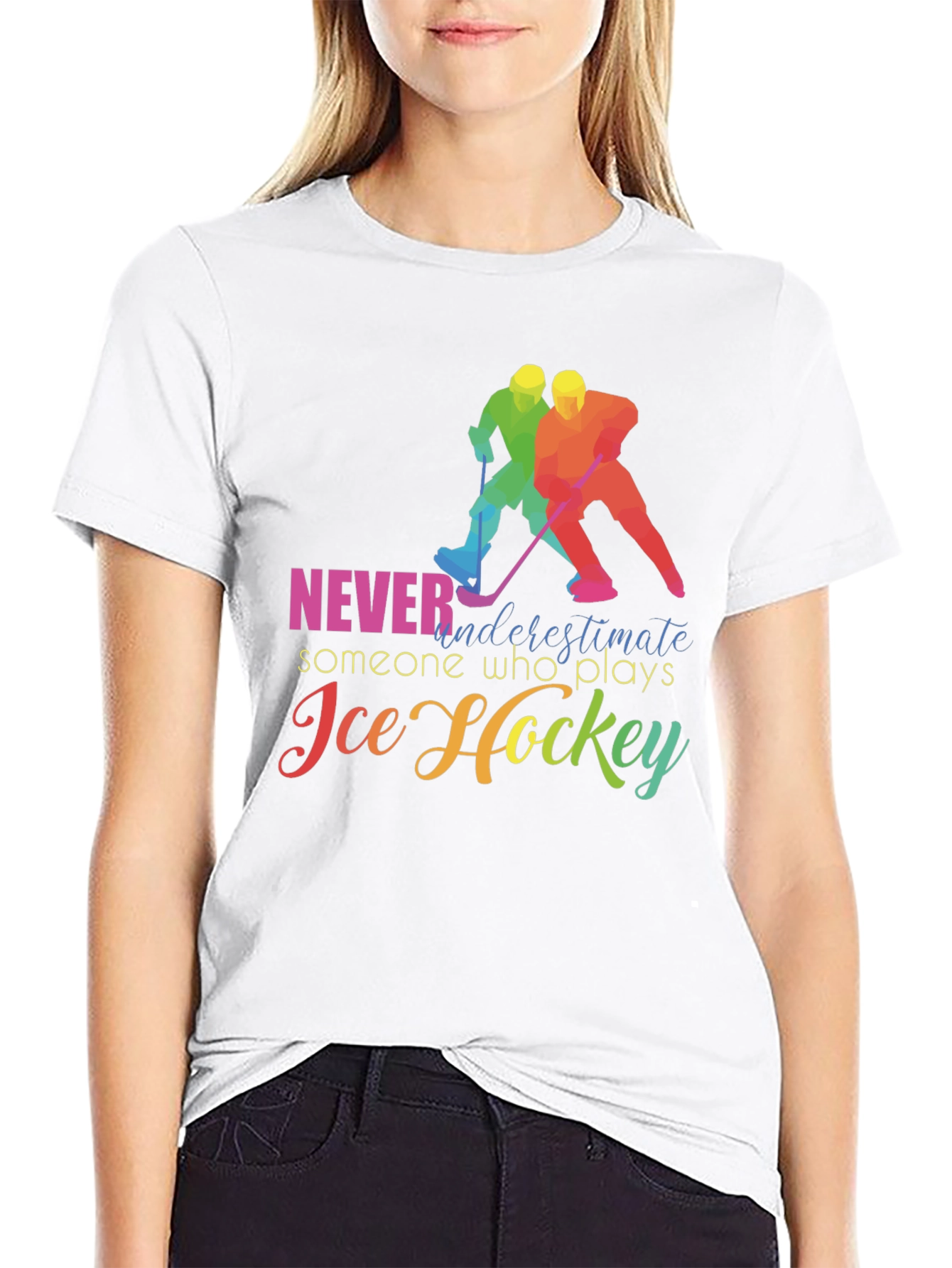 Black Ice Hockey T-Shirt: Never Underestimate view 9