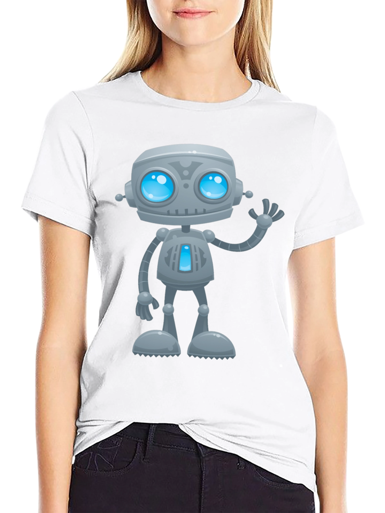 Black Robot Graphic T-Shirt view 9