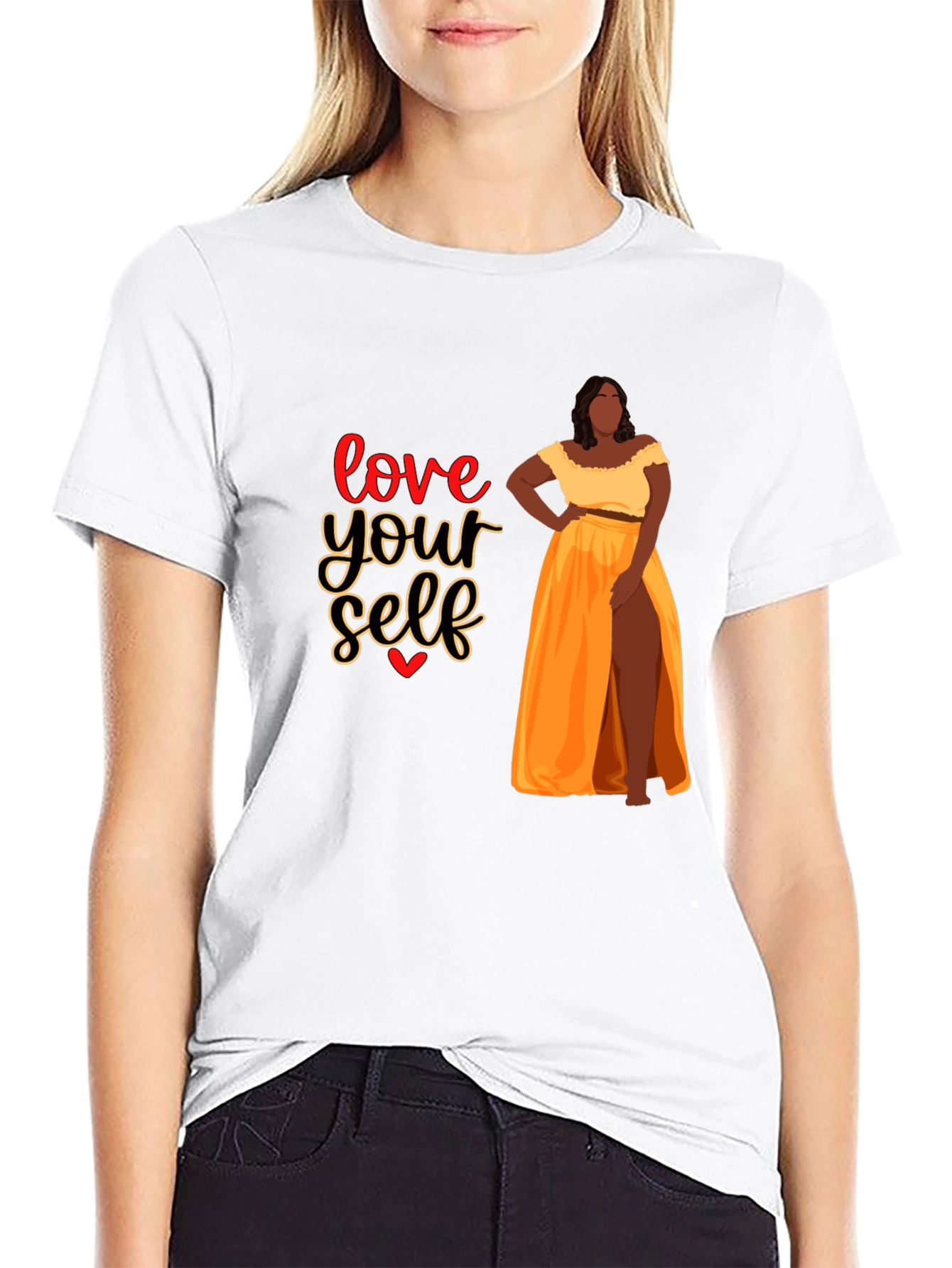 Black Love Yourself Women's Graphic Tee view 9