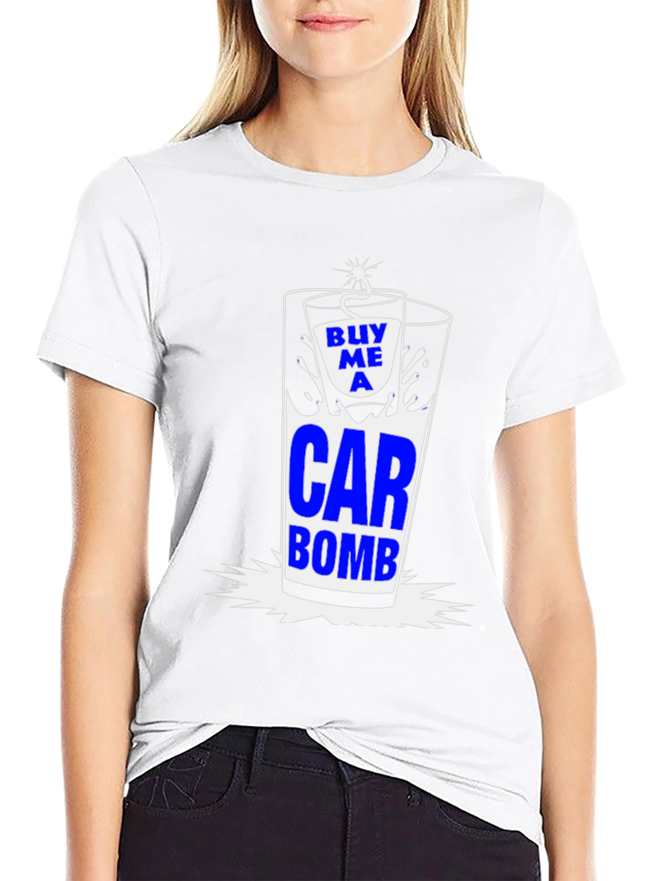 Black Buy Me A Car Bomb T-Shirt Novelty Drink Graphic Tee view 9