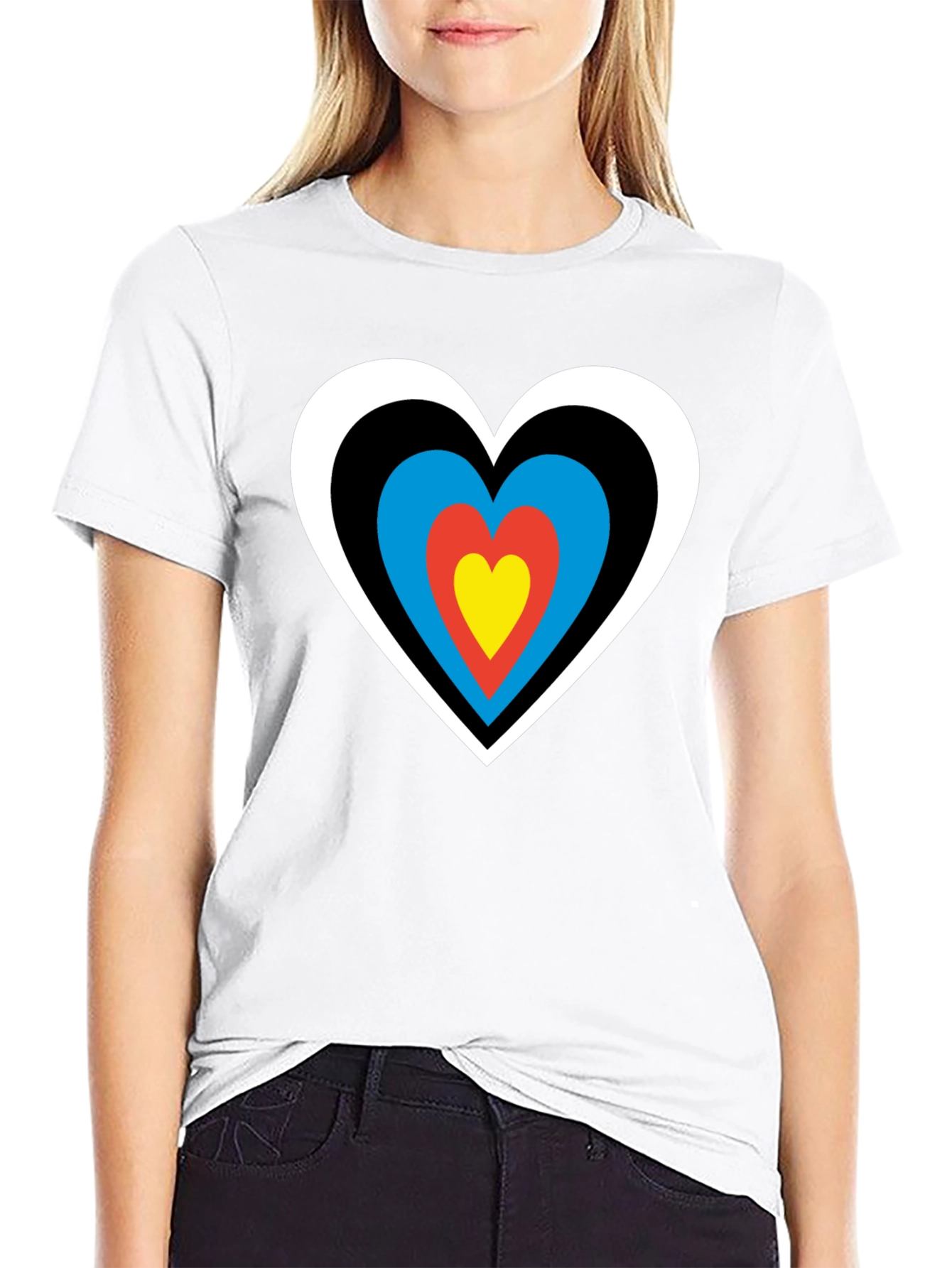 Black Heart Target Black T-Shirt - Archery Love view 9