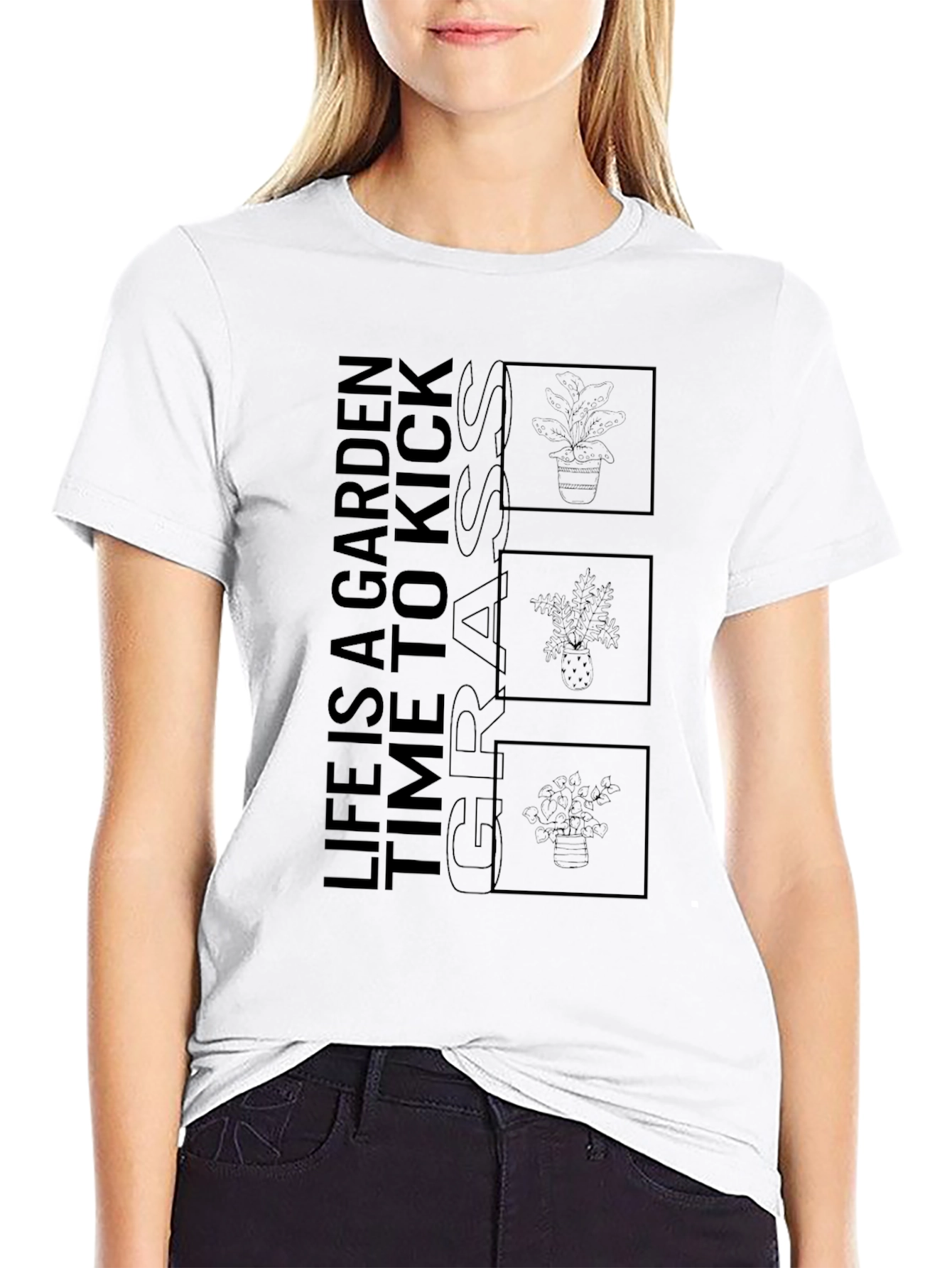 Black Life Is A Garden Black Graphic Tee view 9