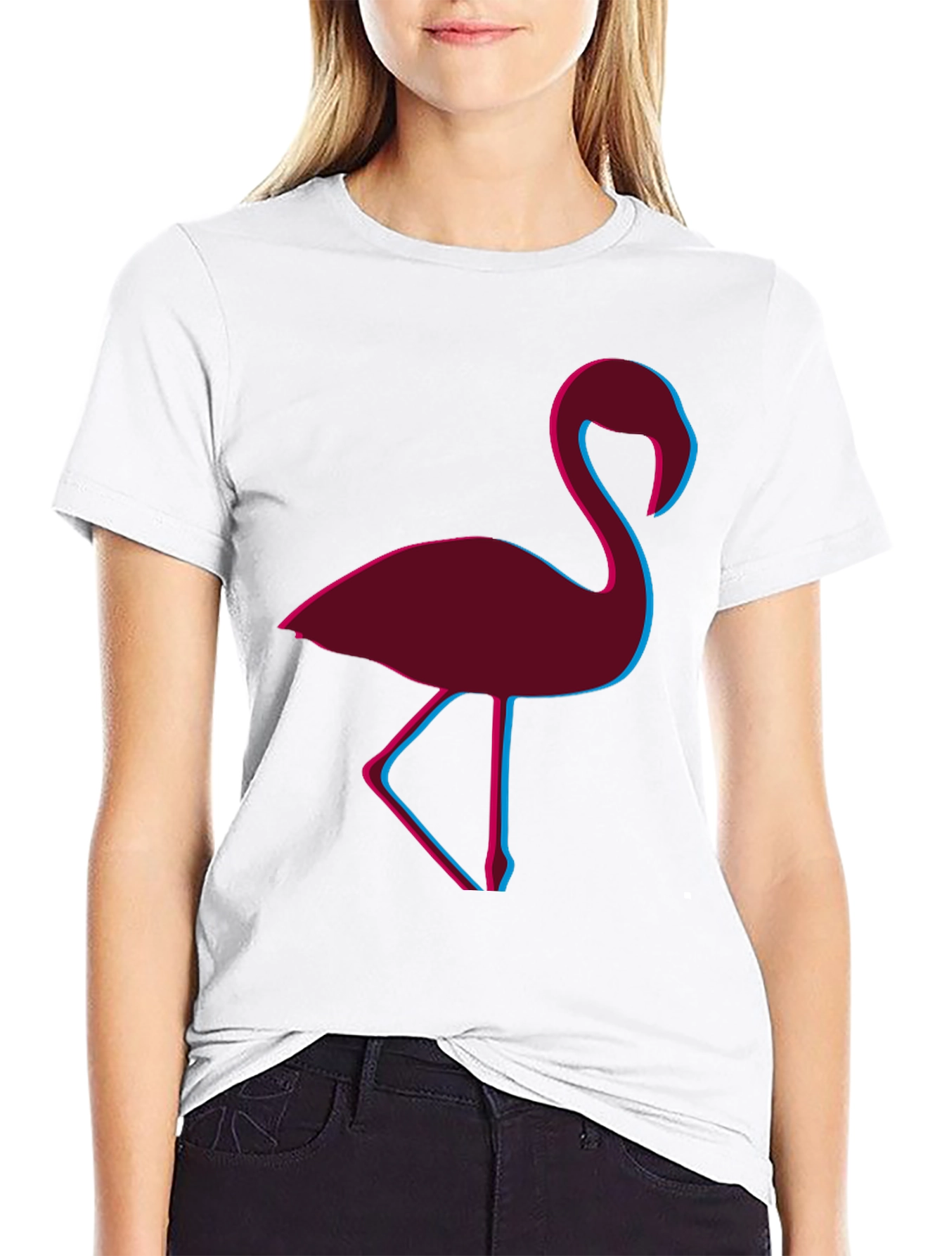 Black Retro Flamingo Graphic Tee view 9
