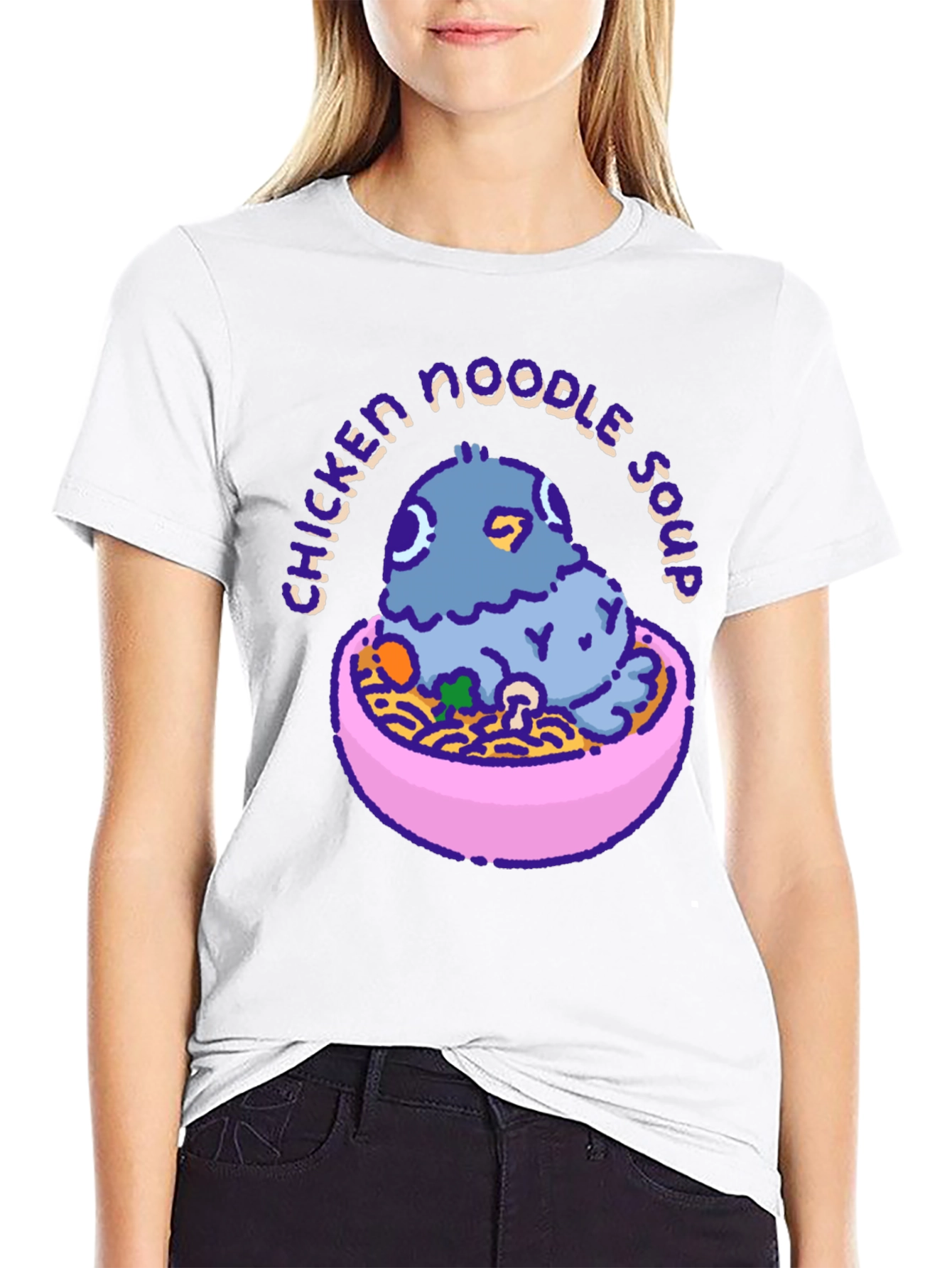 Black Chicken Noodle Soup Pigeon T-Shirt view 9