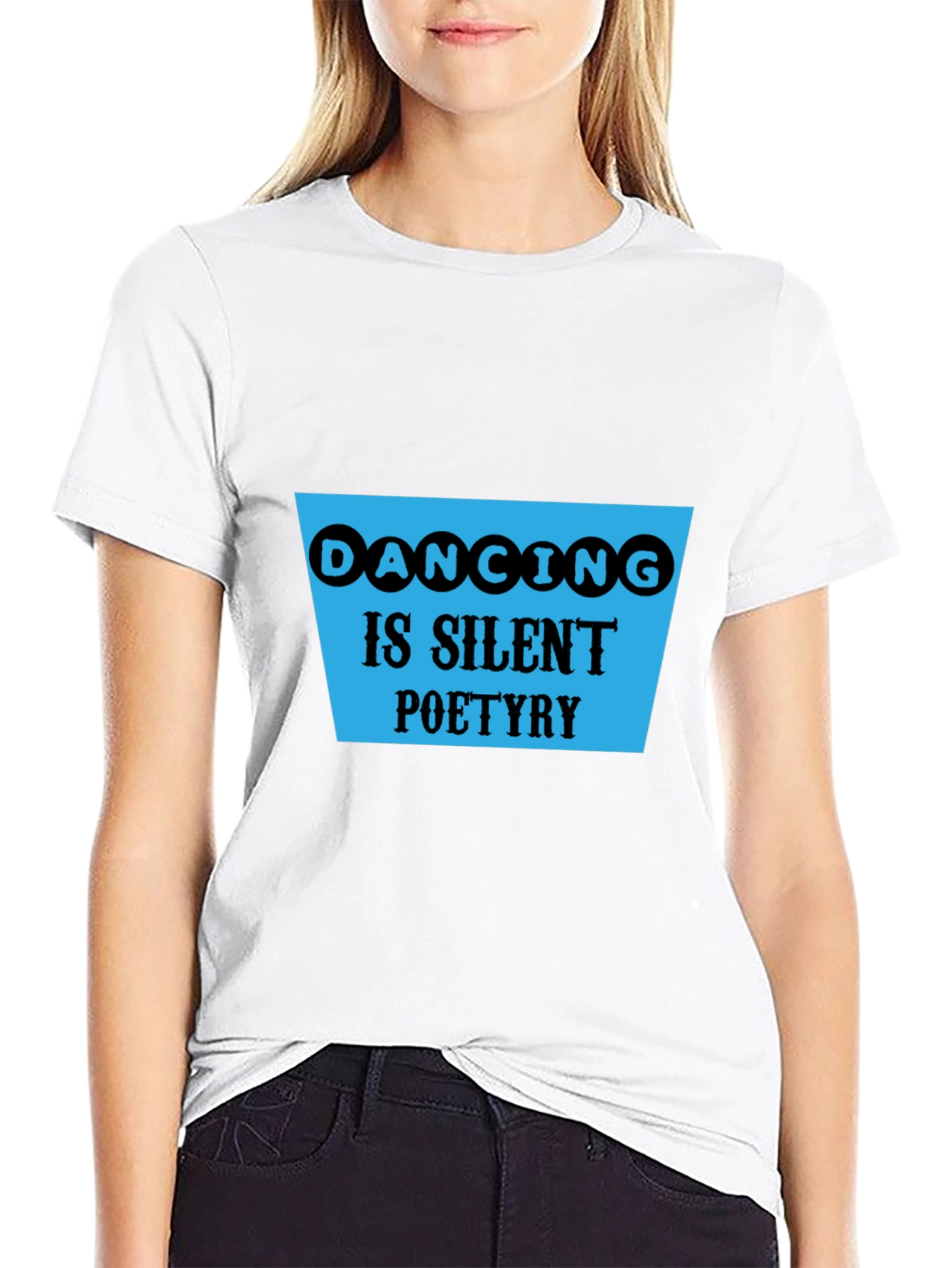 Black Dancing is Silent Poetry Graphic Tee view 9
