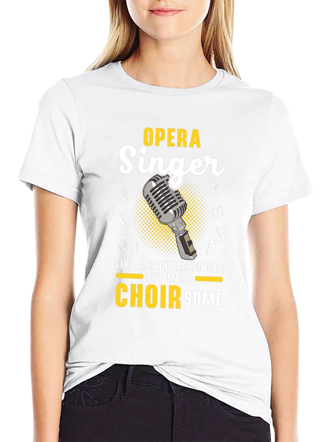 Black Opera Singer T-Shirt - Choirsome Humor Tee view 9