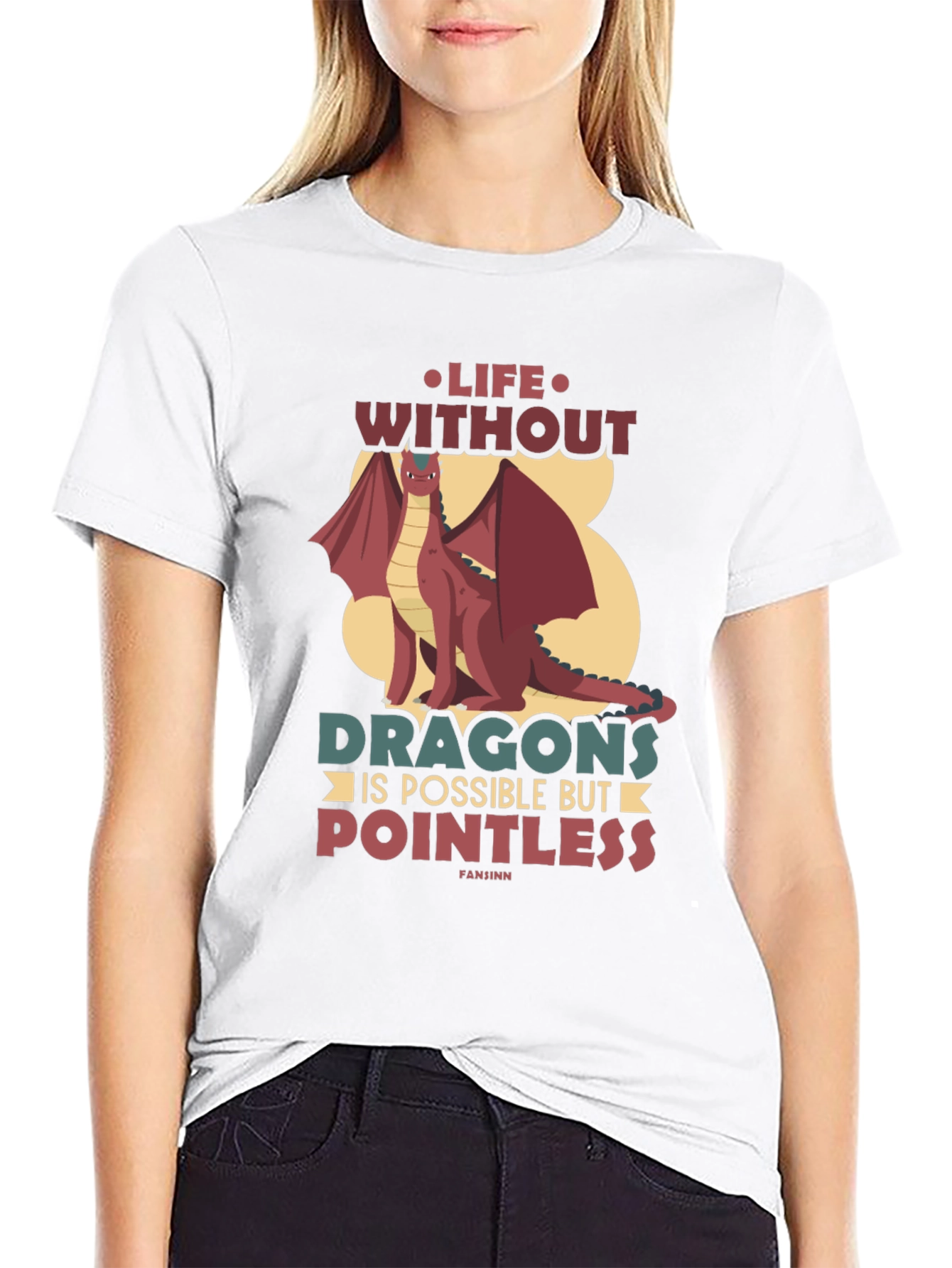 Black Life Without Dragons T-Shirt - Pointless Tee view 9