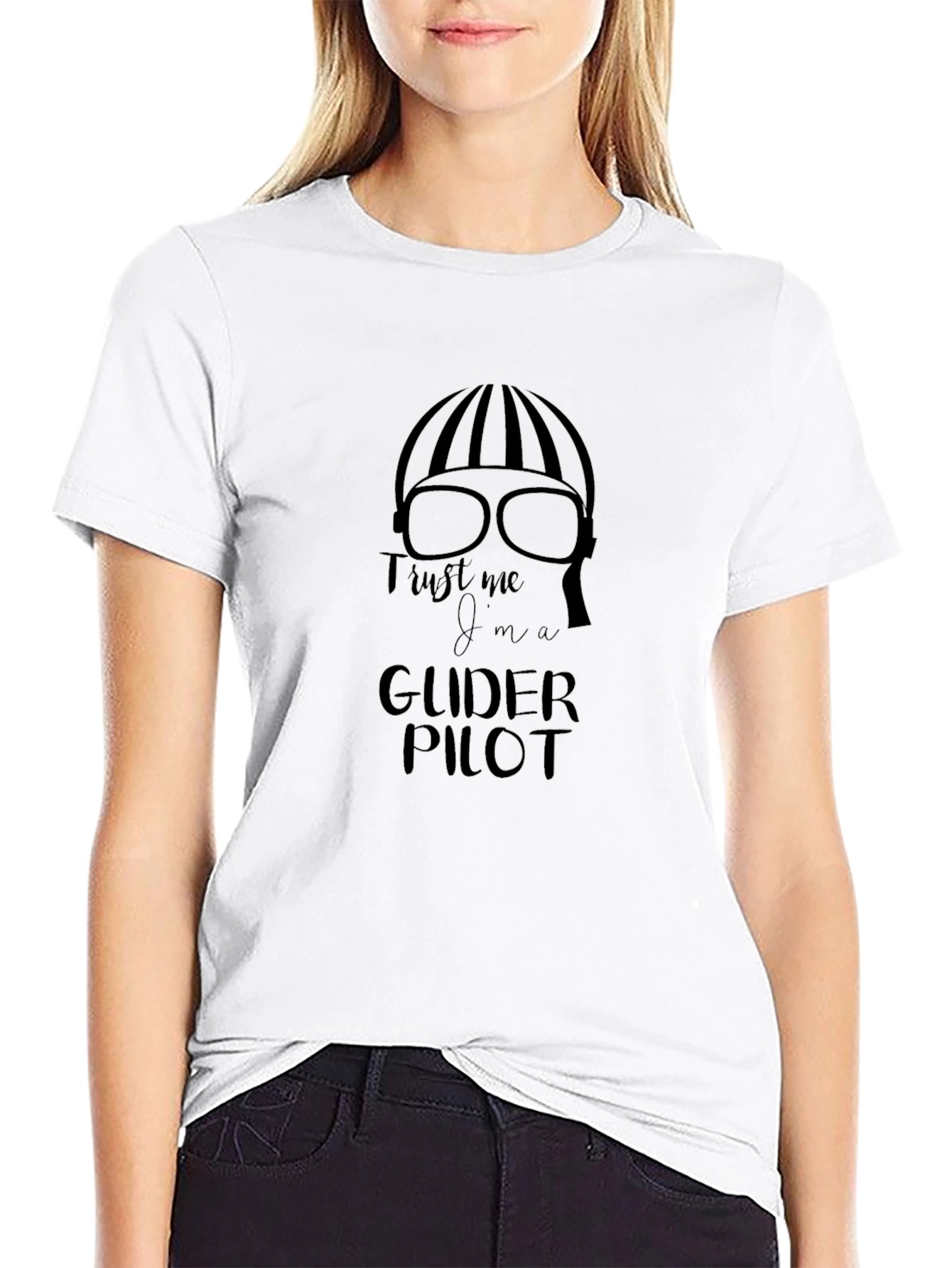 Black Trust Me I'm A Glider Pilot T-Shirt view 9