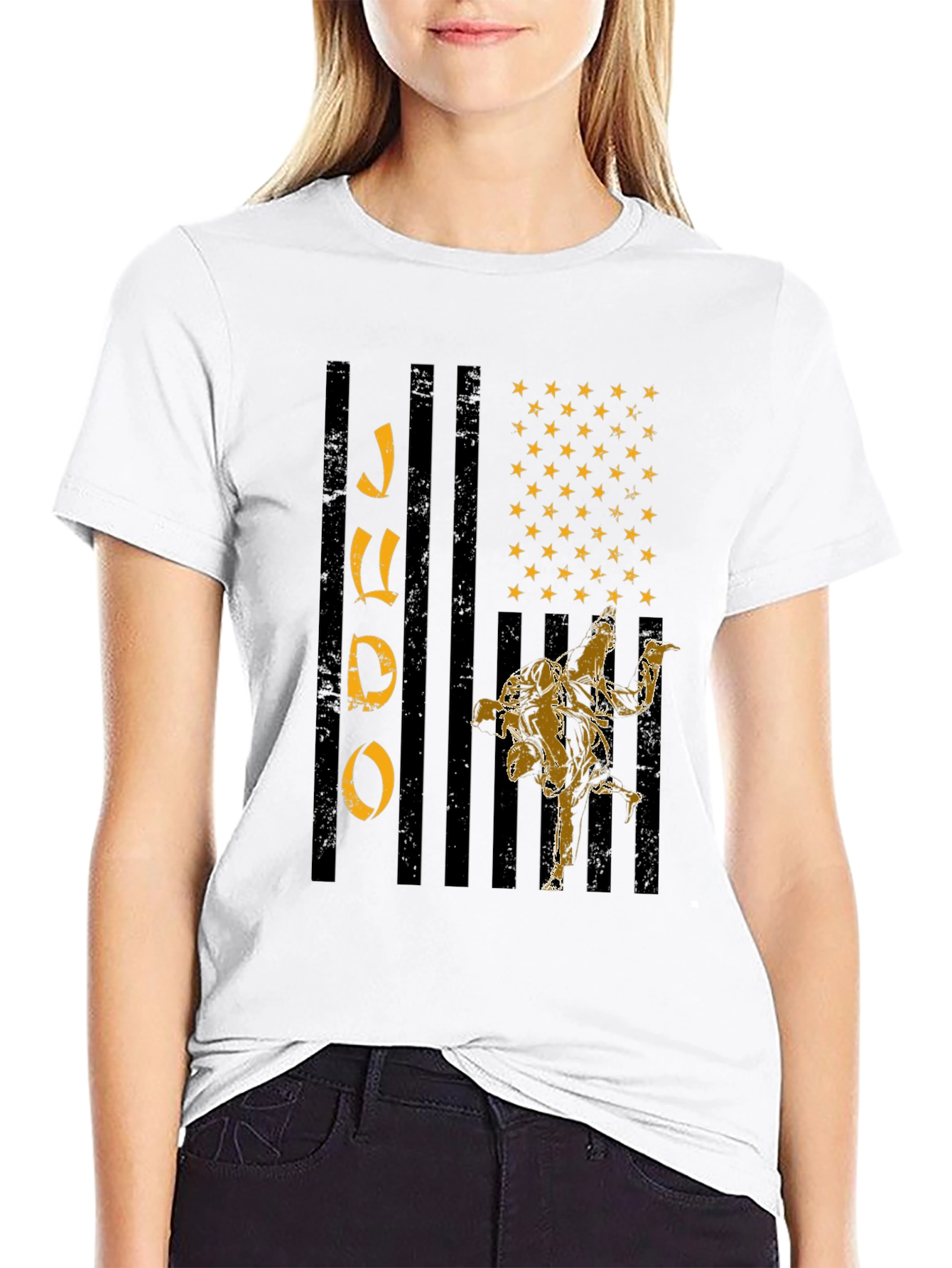 Judo USA Flag Graphic T-Shirt - 9