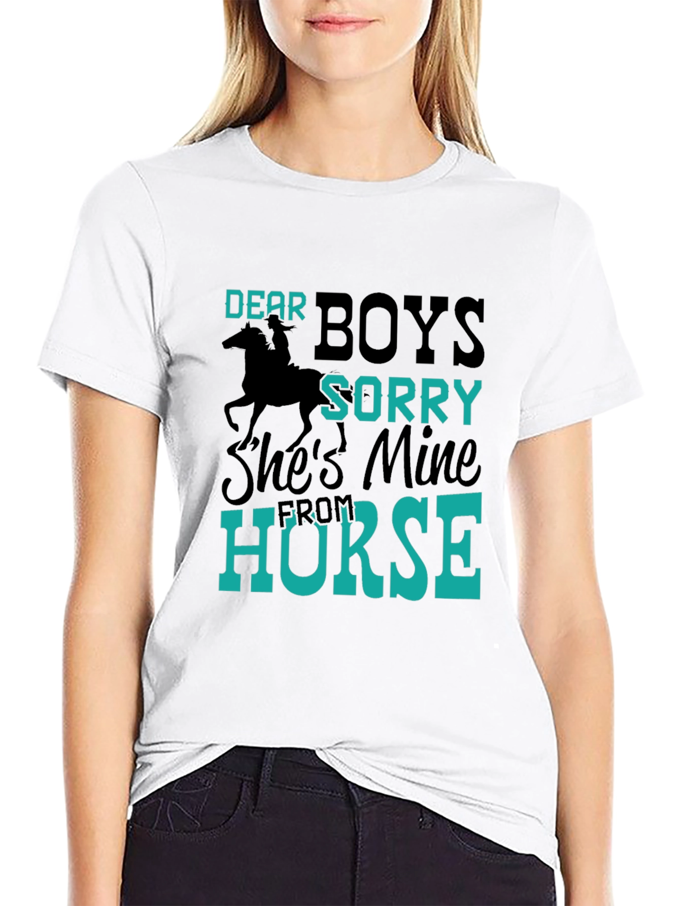Black Funny Dear Boys Horse Lover T-Shirt view 9