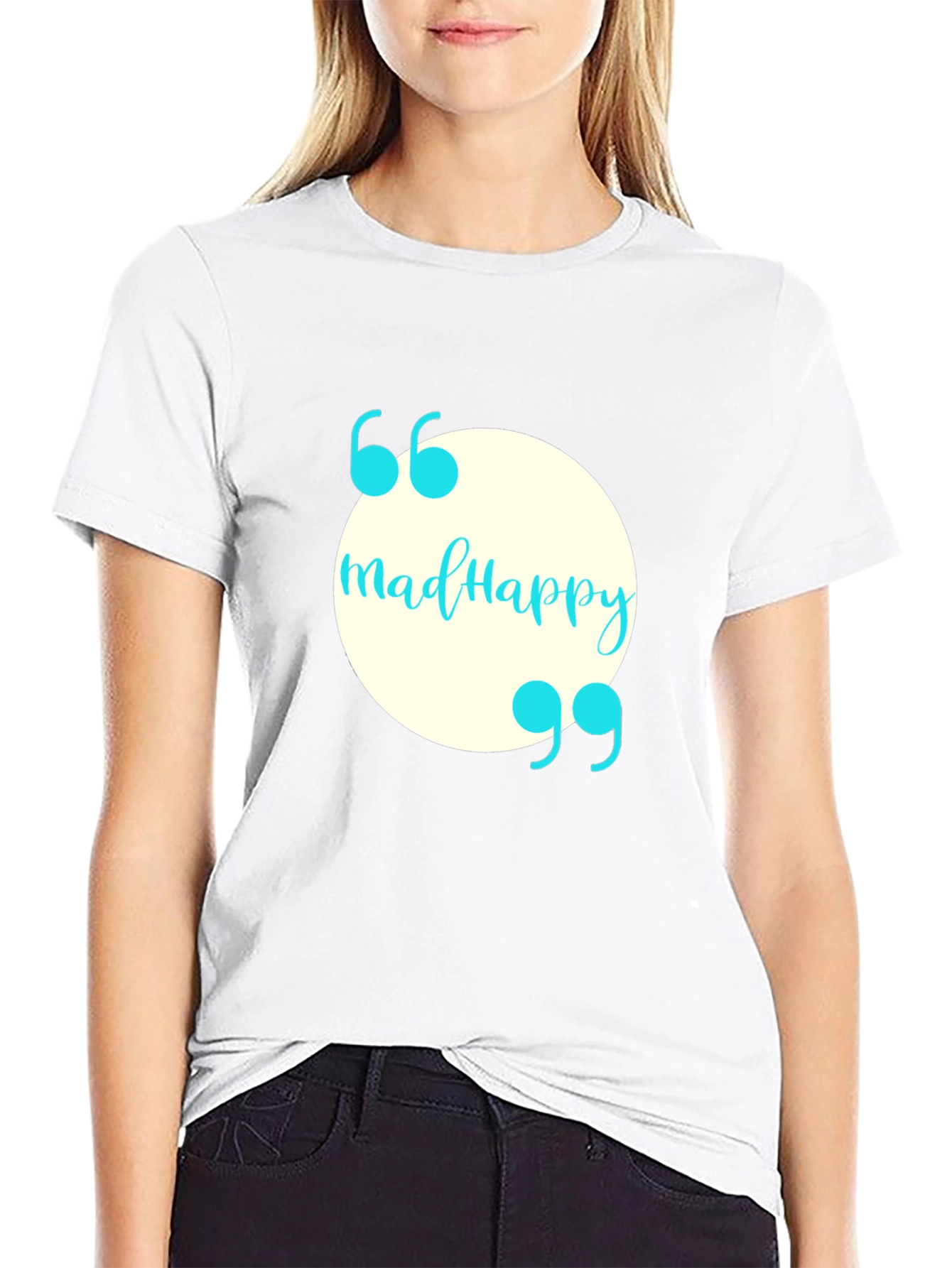 Black Mad Happy Graphic T-Shirt - Black view 9