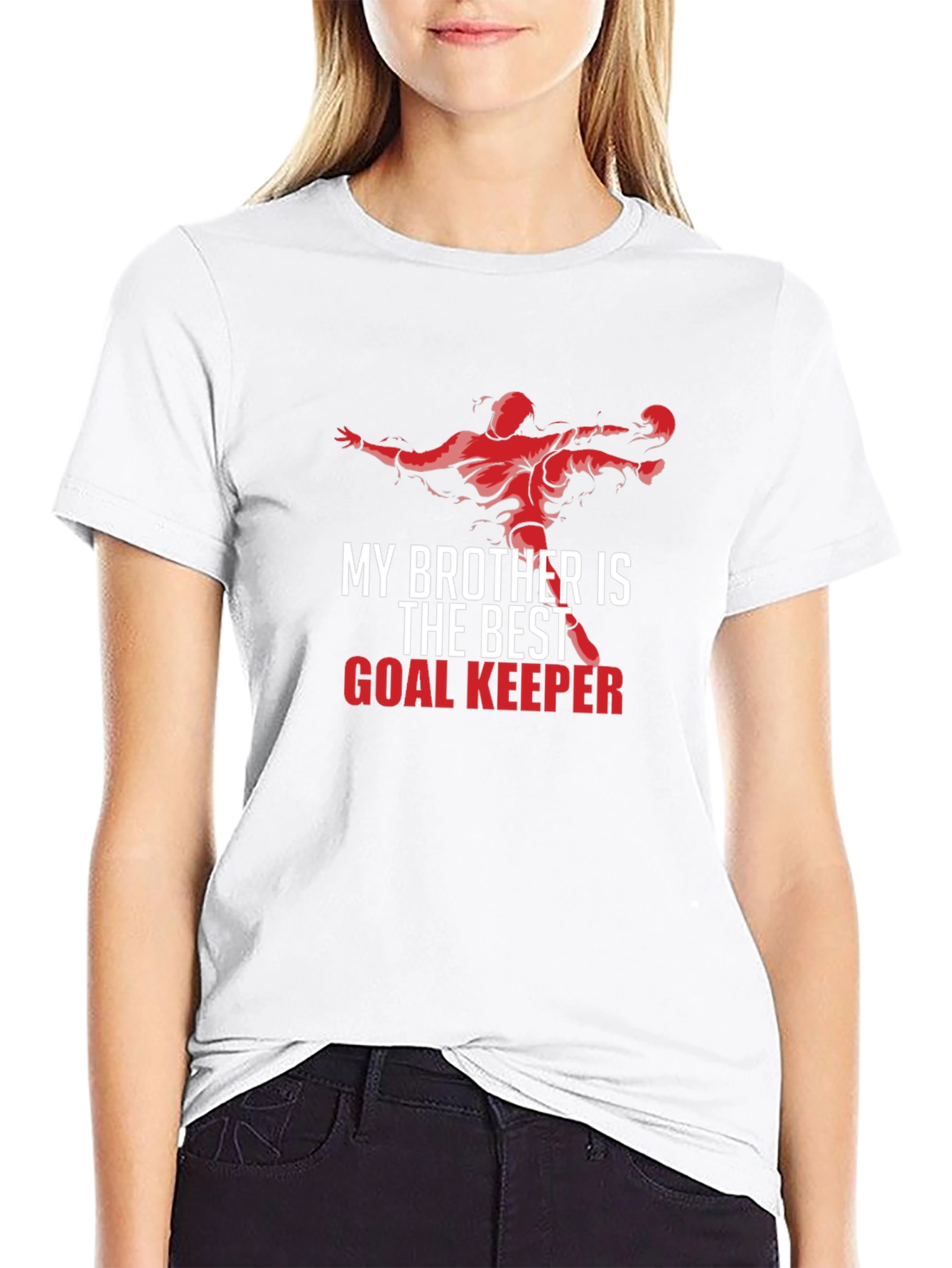 Black Best Goalkeeper Brother T-Shirt view 9