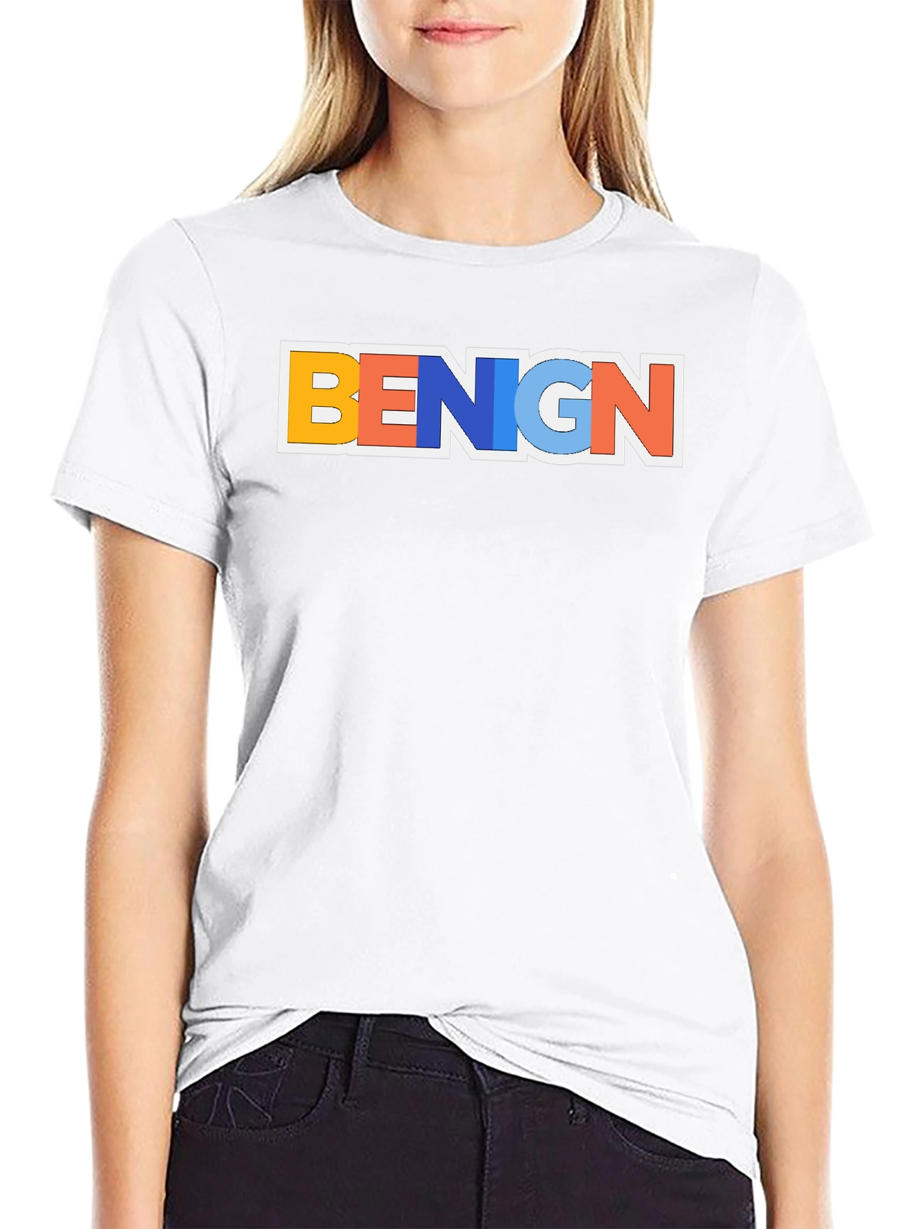 Black Benign Graphic T-Shirt - Trendy Casual Tee view 9