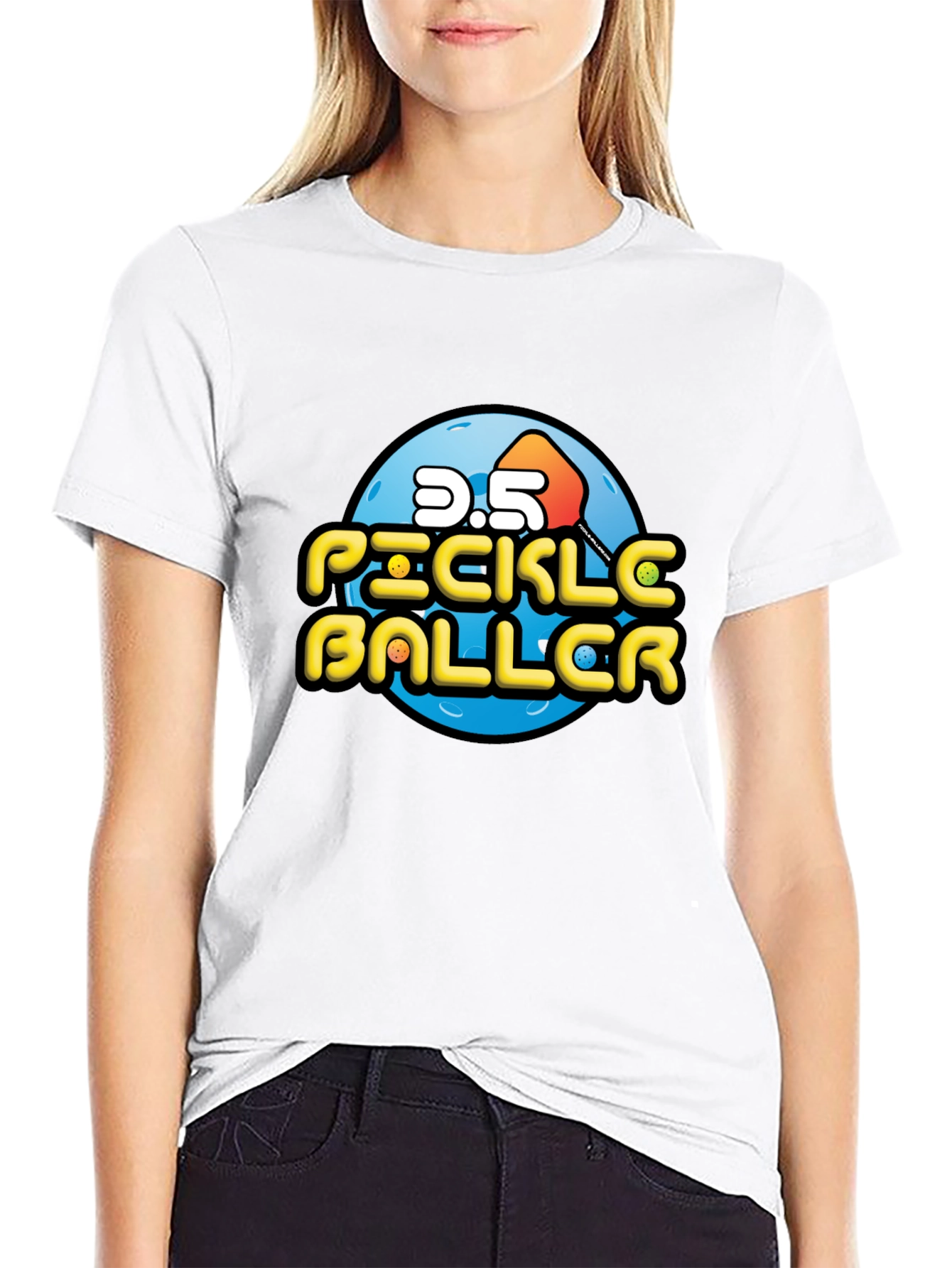 Black Pickleball 3.5 Black T-Shirt view 9