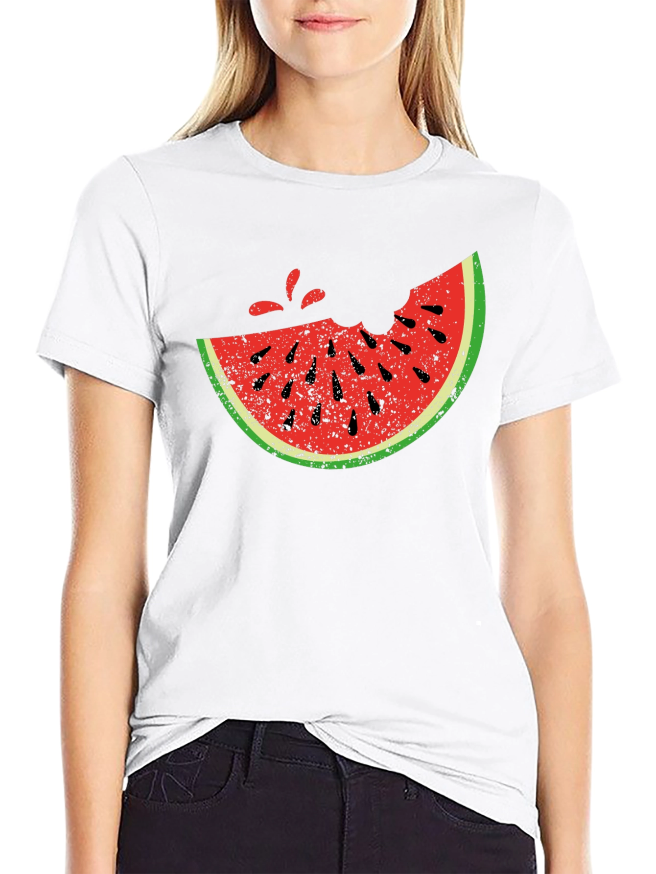 Black Watermelon Bite T-Shirt - Fresh Summer Style view 9