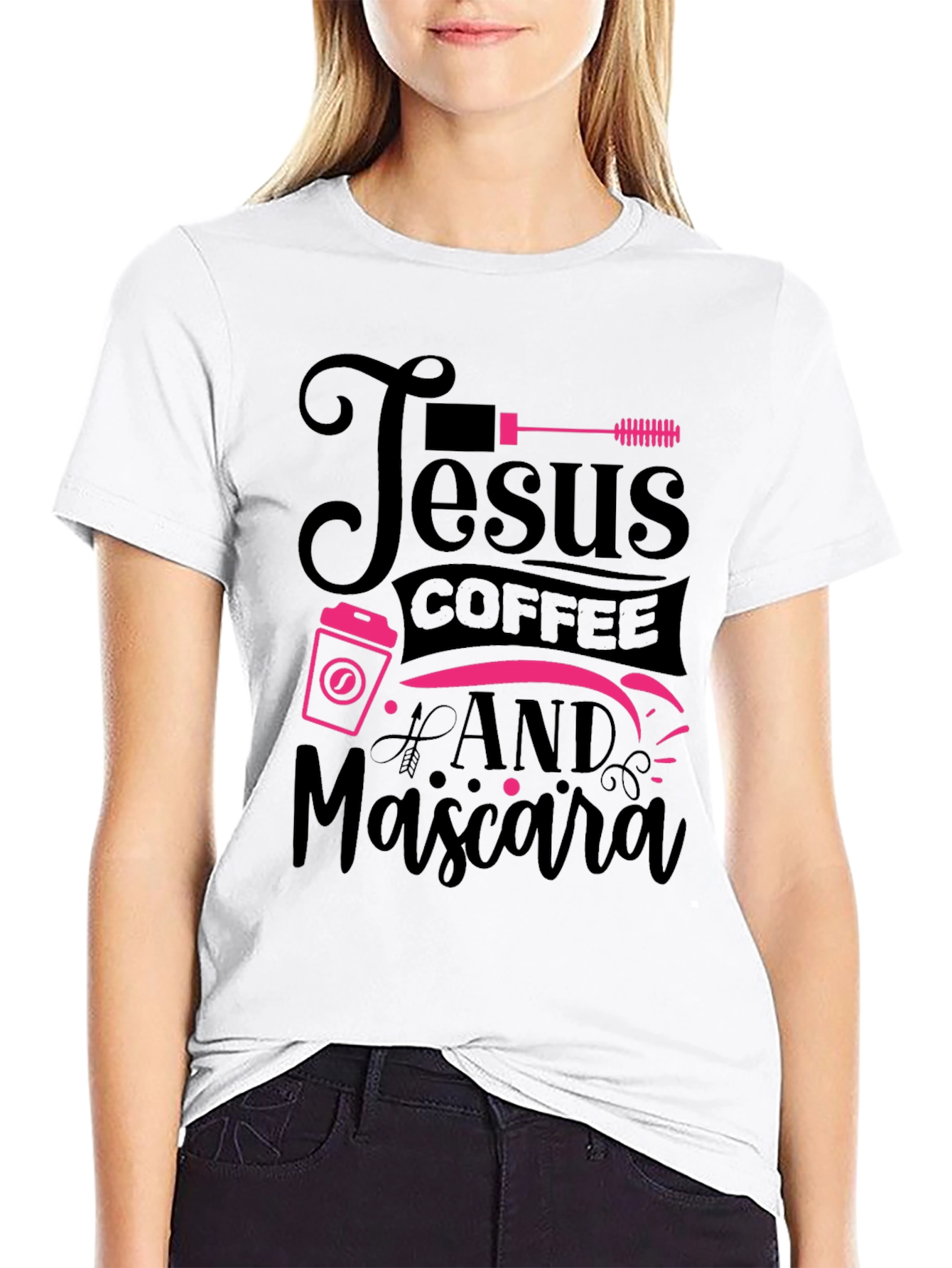 Black Jesus Coffee & Mascara Black T-Shirt view 9