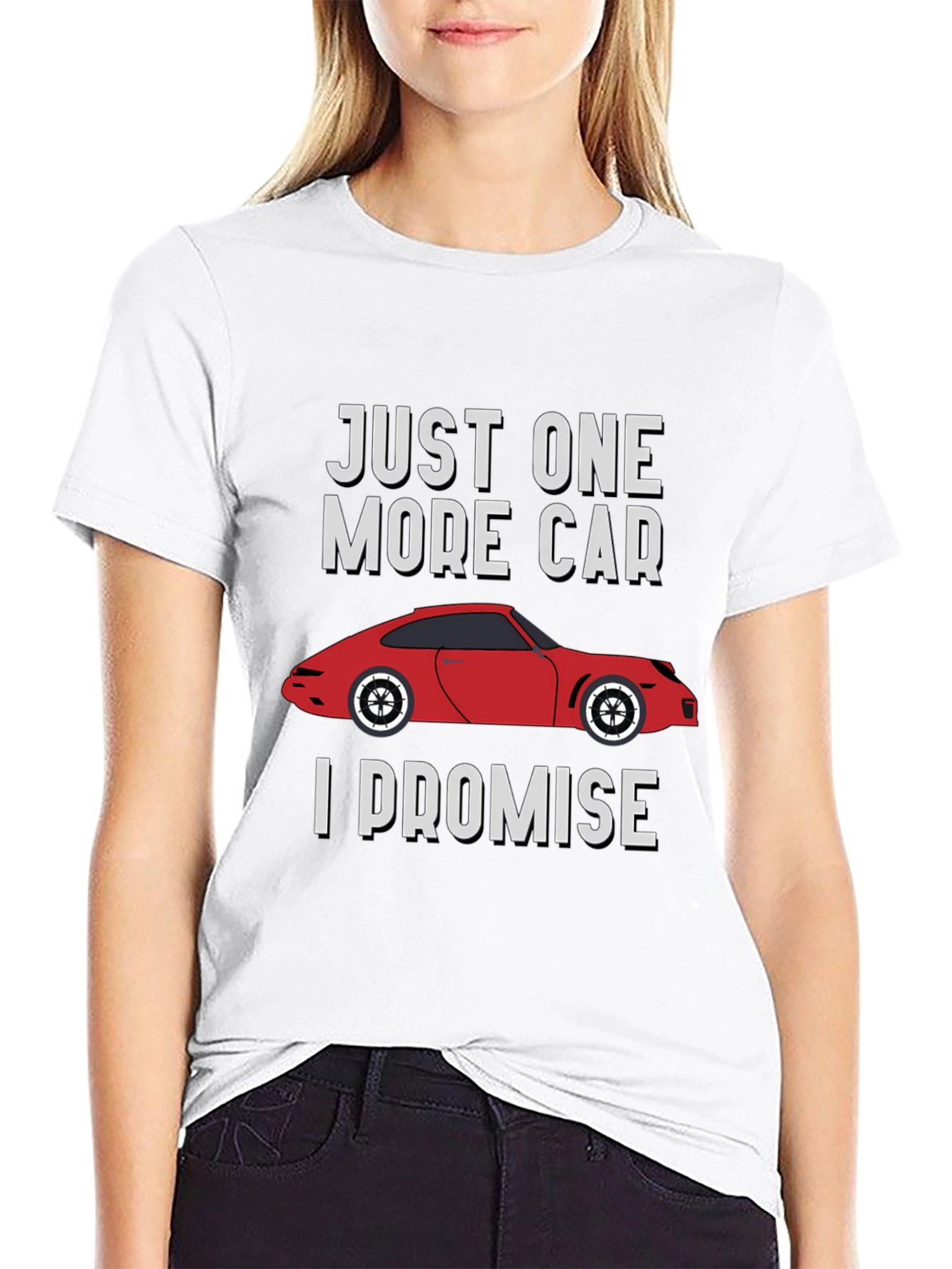 Black Just One More Car I Promise T-Shirt view 9