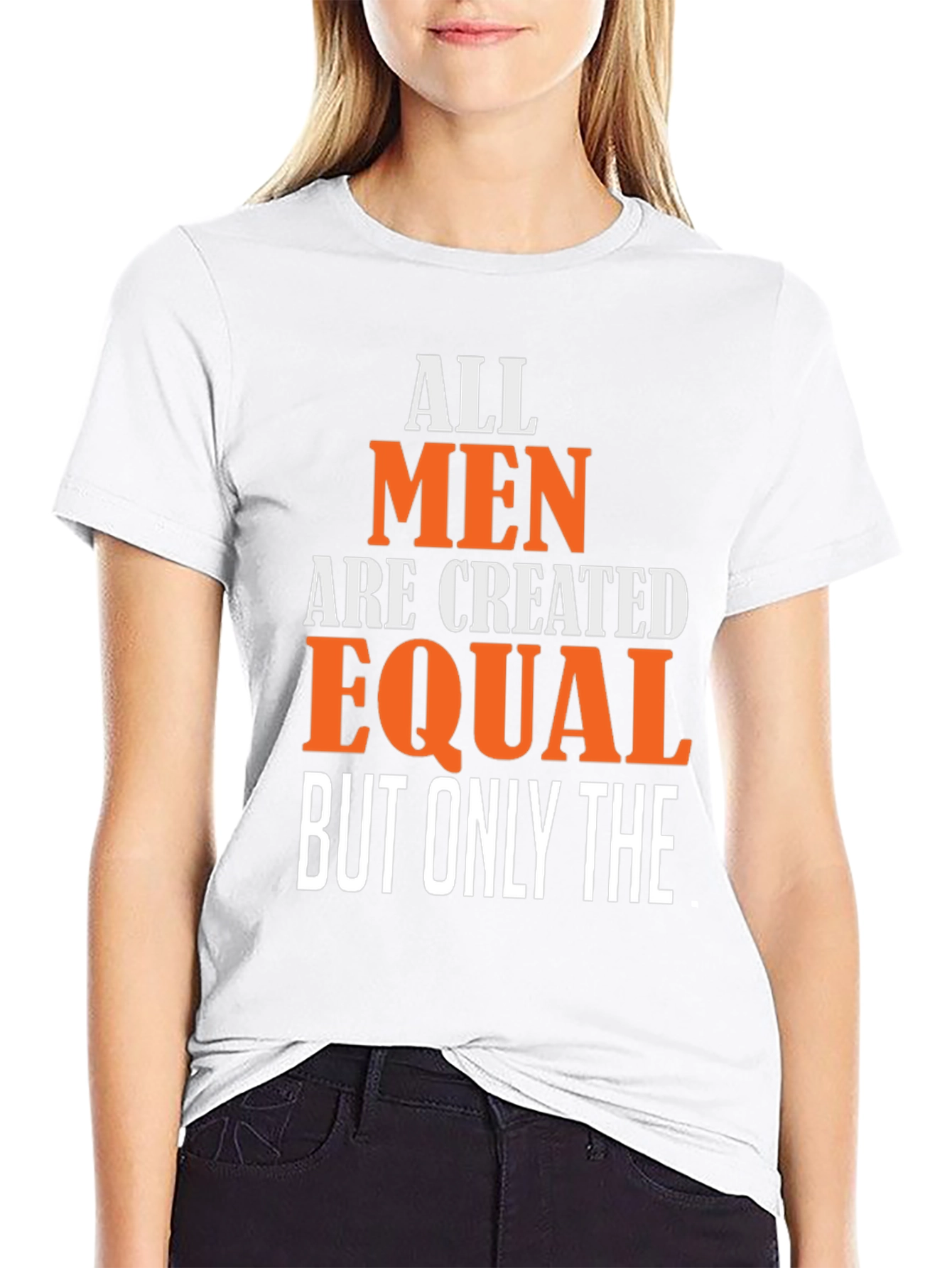 Black All Men Are Created Equal Graphic Tee view 9