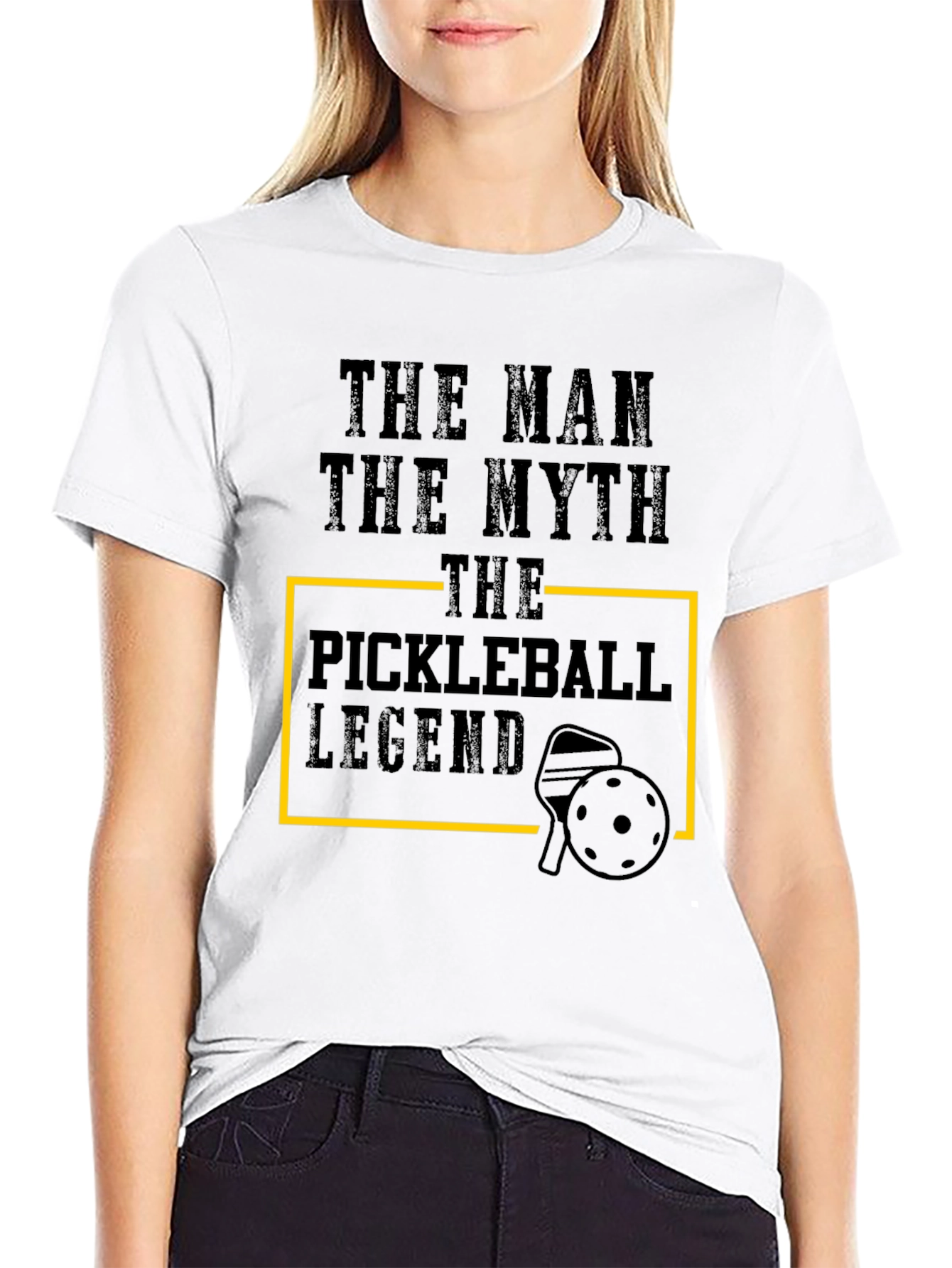 Black The Pickleball Legend Tee - Man, Myth, Legend! view 9
