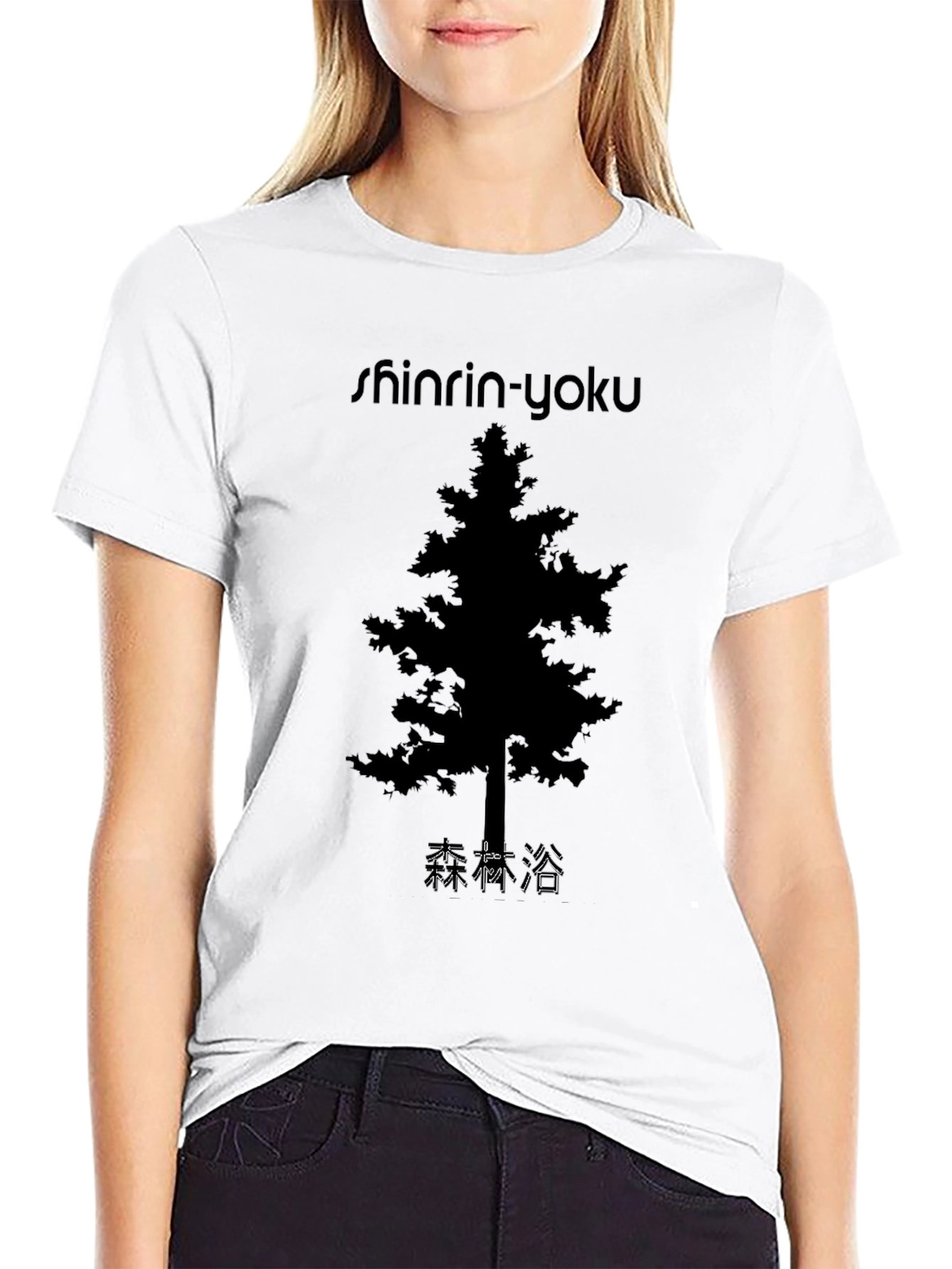 Black Shinrin-Yoku Forest Bathing T-Shirt view 9
