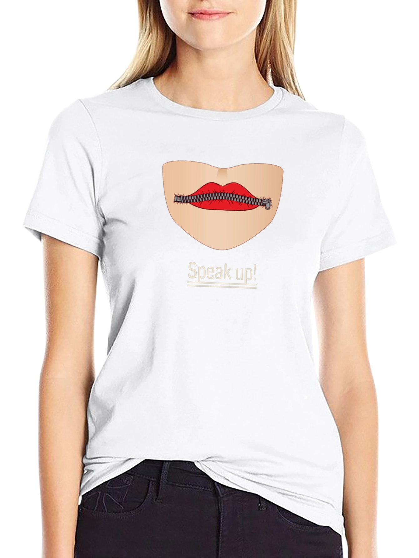 Black Speak Up! Graphic Tee - Express Yourself in Style view 9