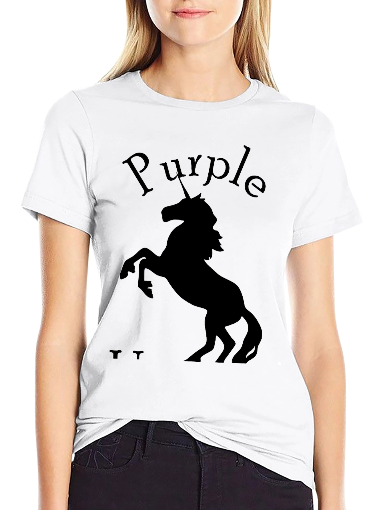 Black Black Unicorn Graphic Tee view 9