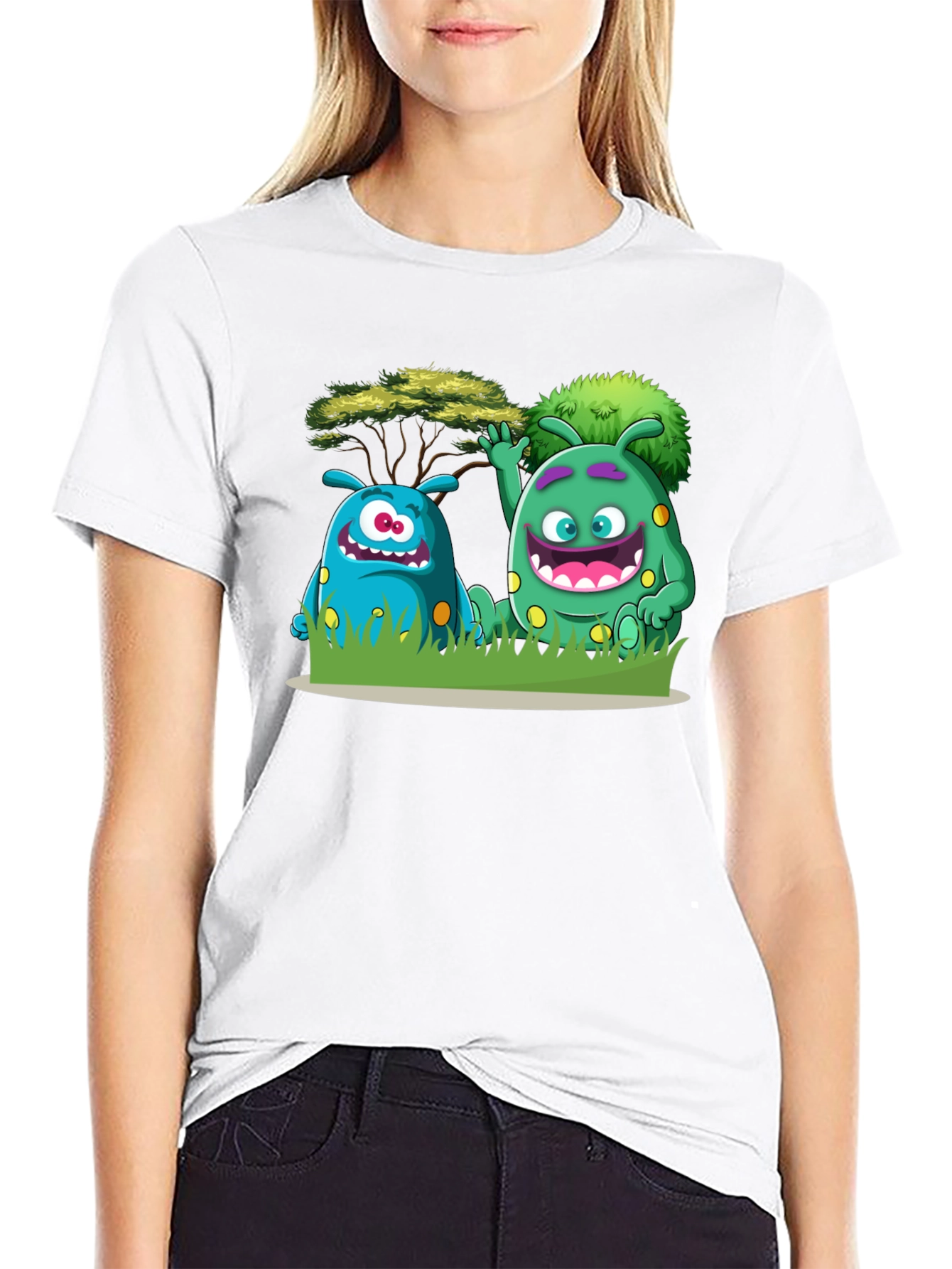 Black Monster Pals Graphic Tee - Fun & Unique Design view 9