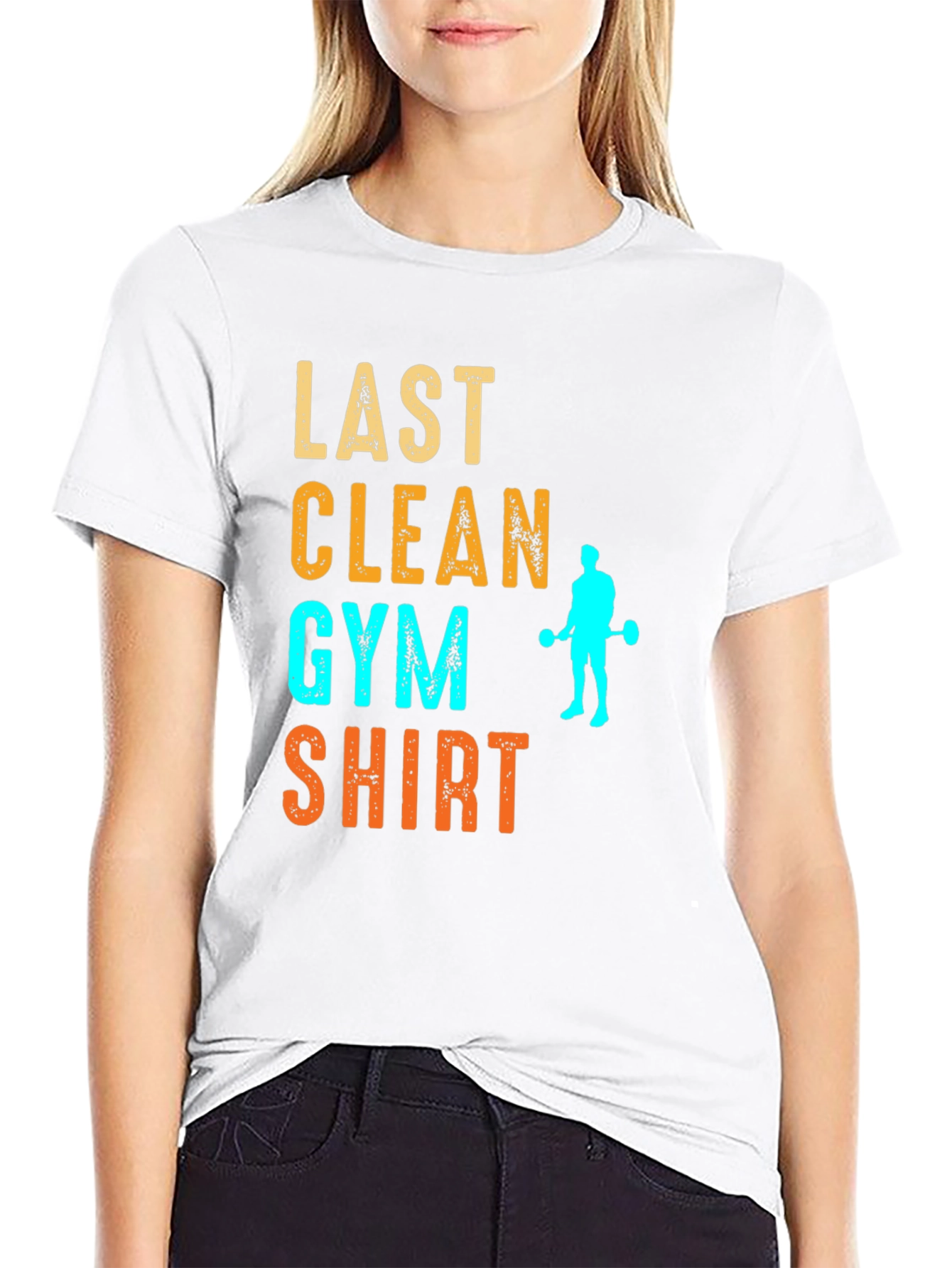 Black Last Clean Gym Shirt Funny Workout Tee view 9