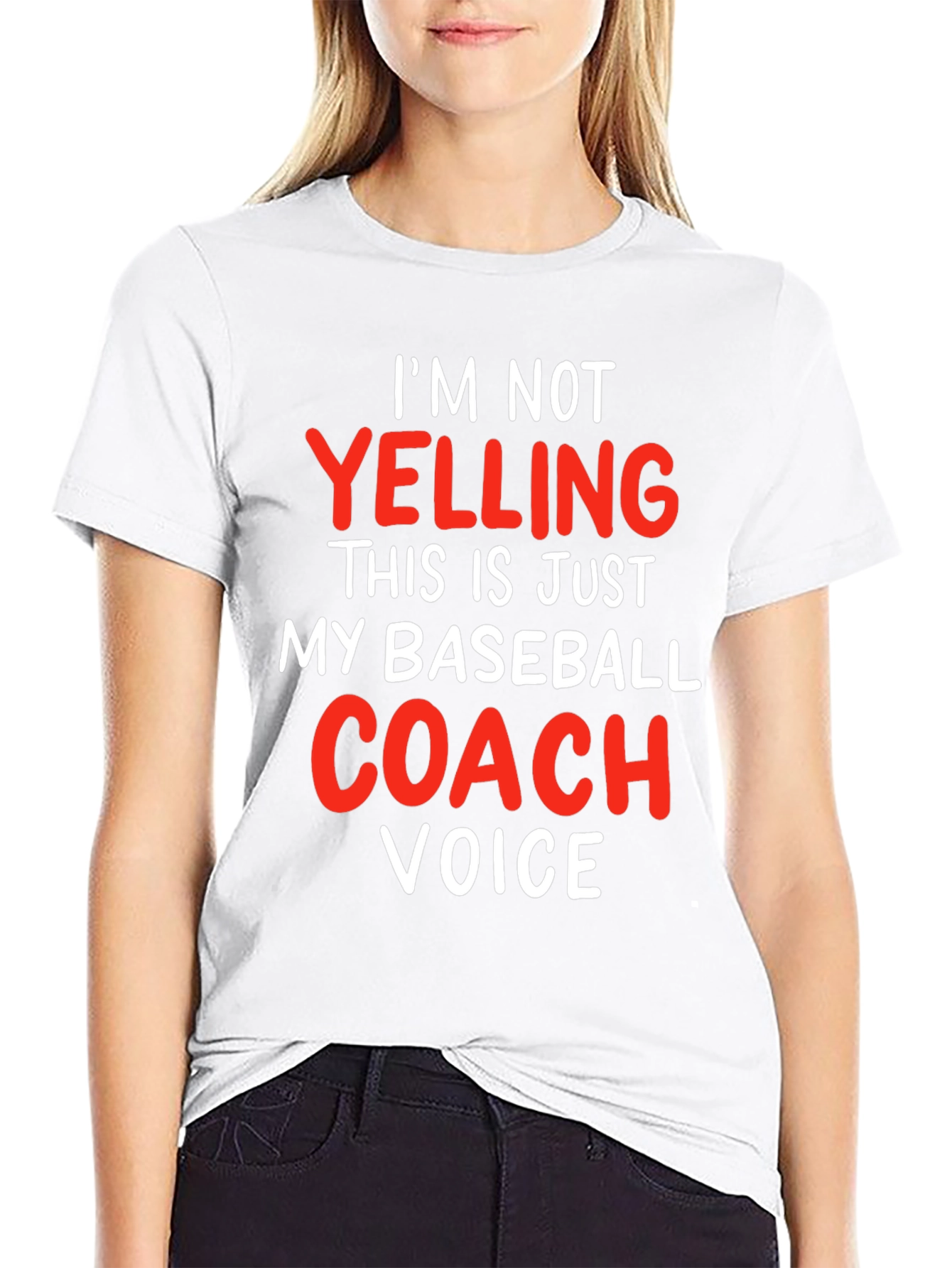 Black Baseball Coach Voice T-Shirt - Funny Gift view 9