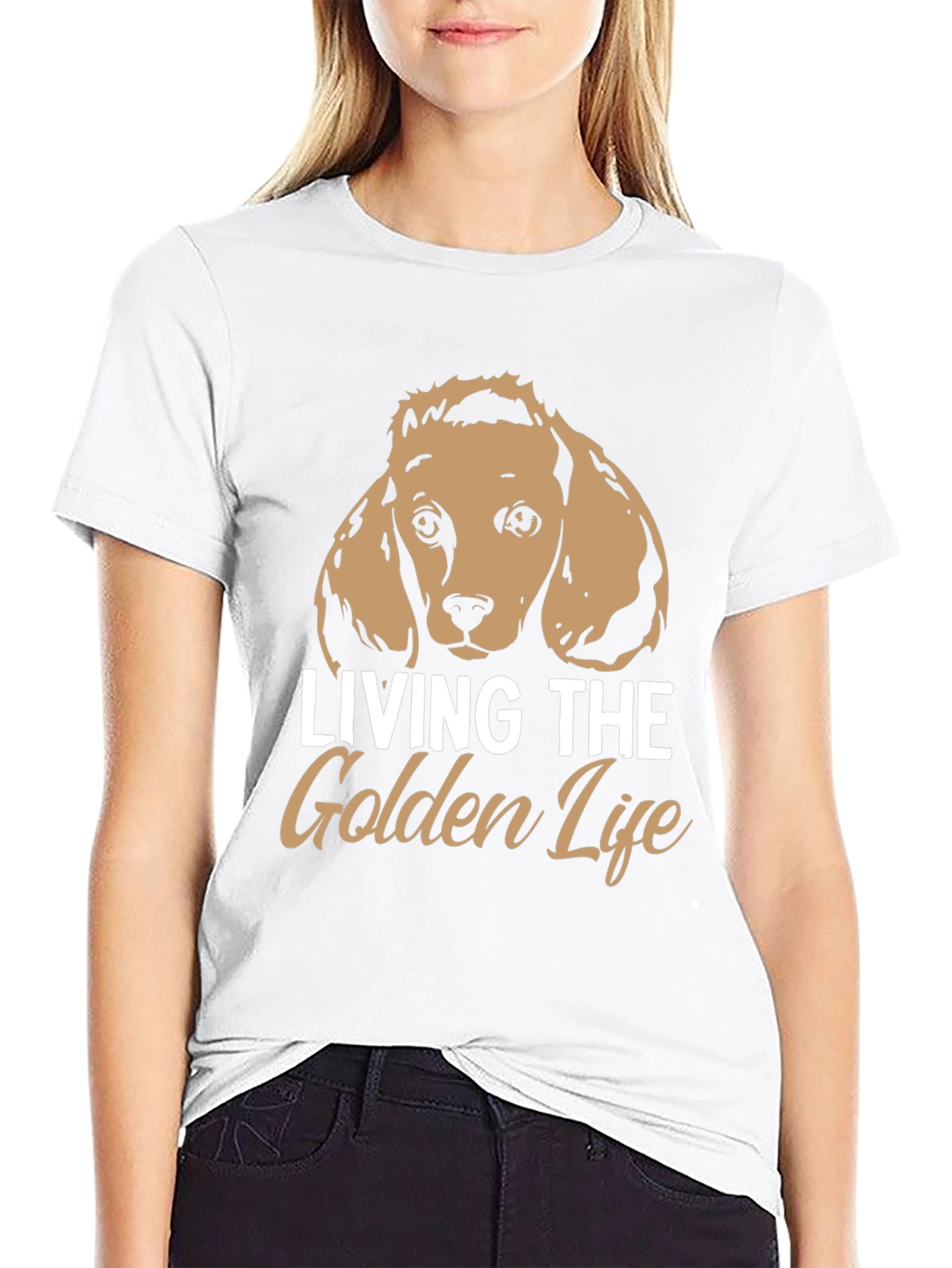 Black Living the Golden Life T-Shirt view 9
