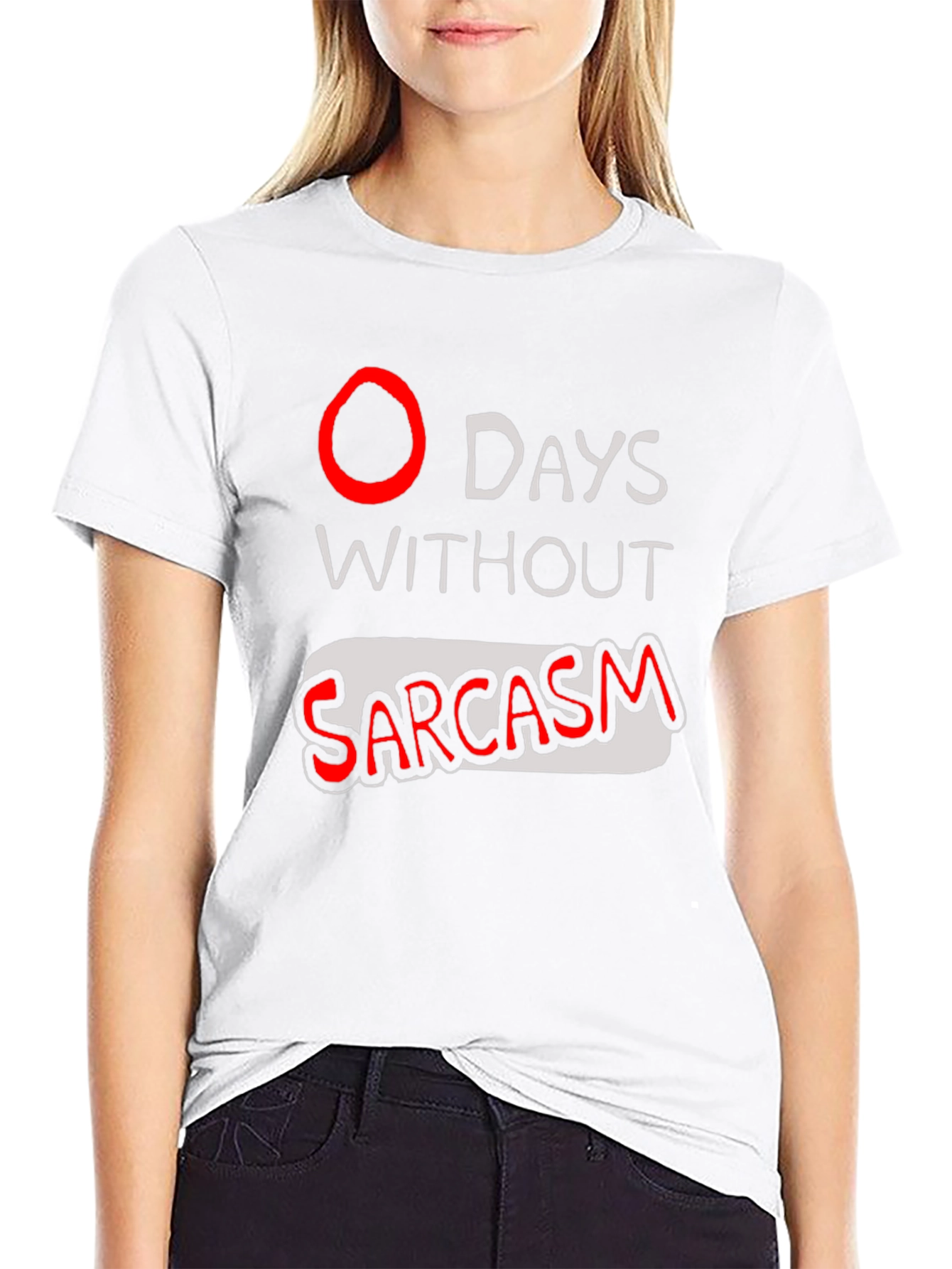 Black Sarcasm T-Shirt - Black Graphic Tee view 9