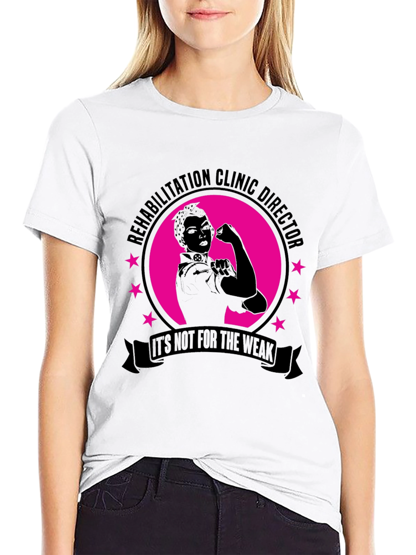 Black Rehabilitation Clinic Director T-Shirt view 9