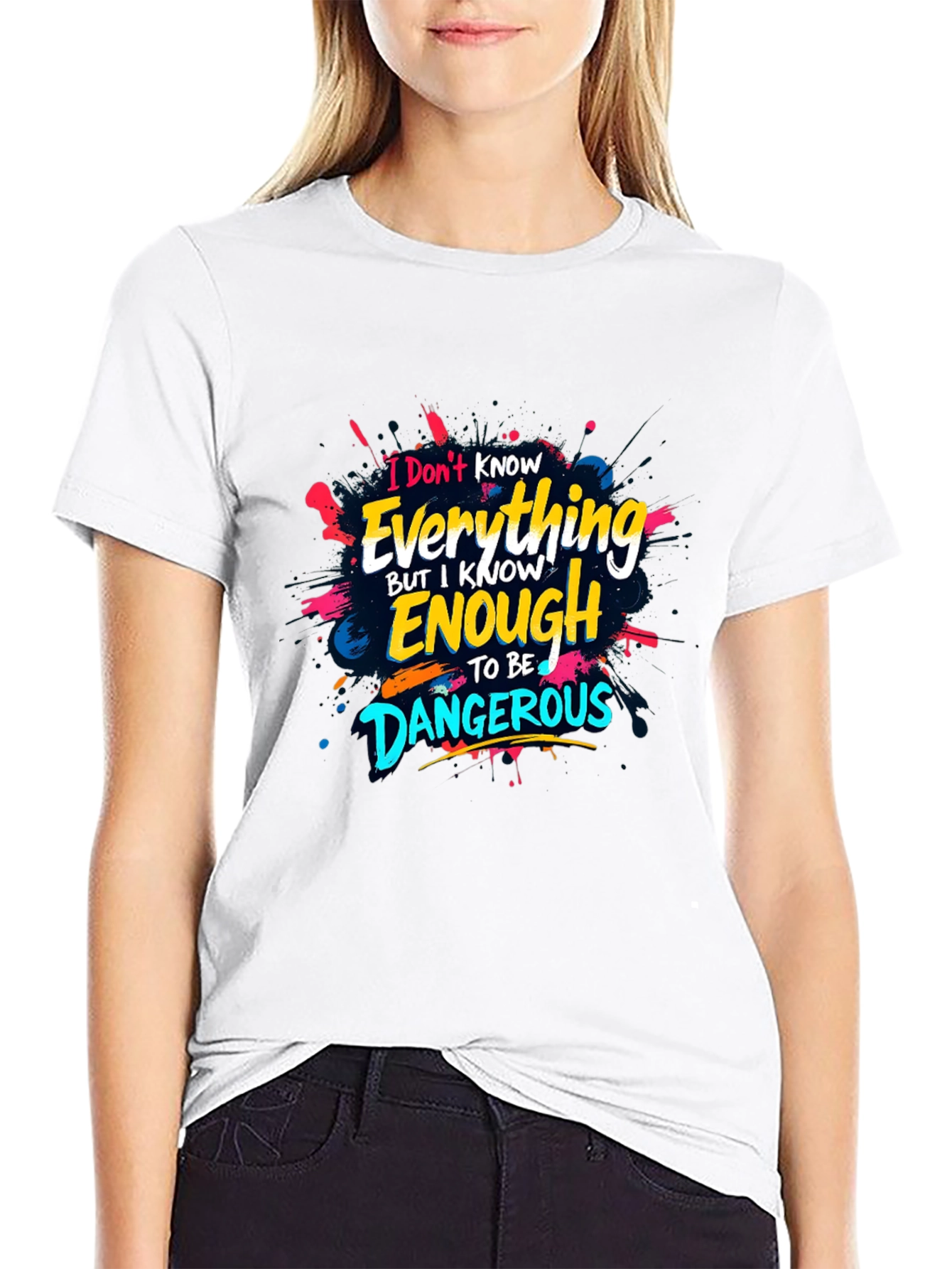 Black Funny Graphic Tee - Dangerous Knowledge view 9