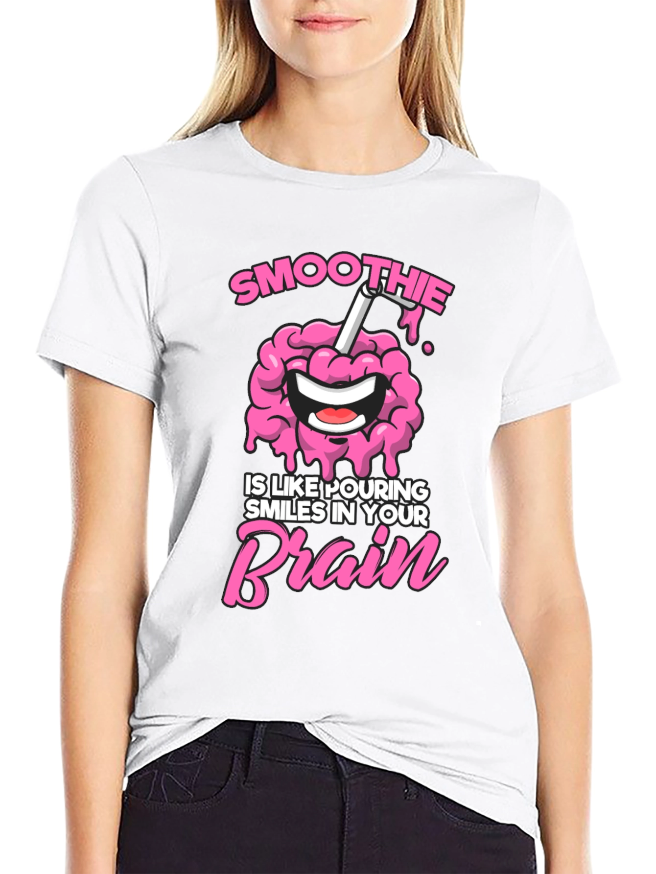Smoothie Brain Graphic T-Shirt - Funny Unisex Tee - 9