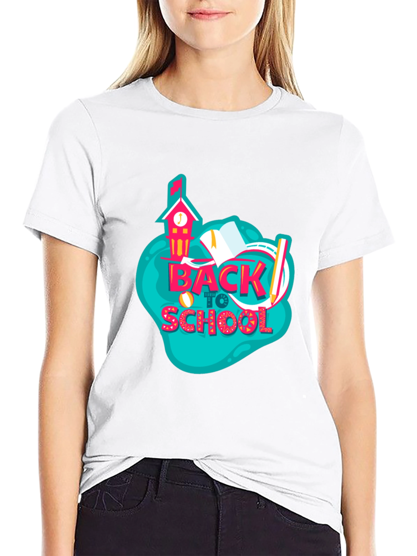 Black Back to School Graphic Black T-Shirt view 9