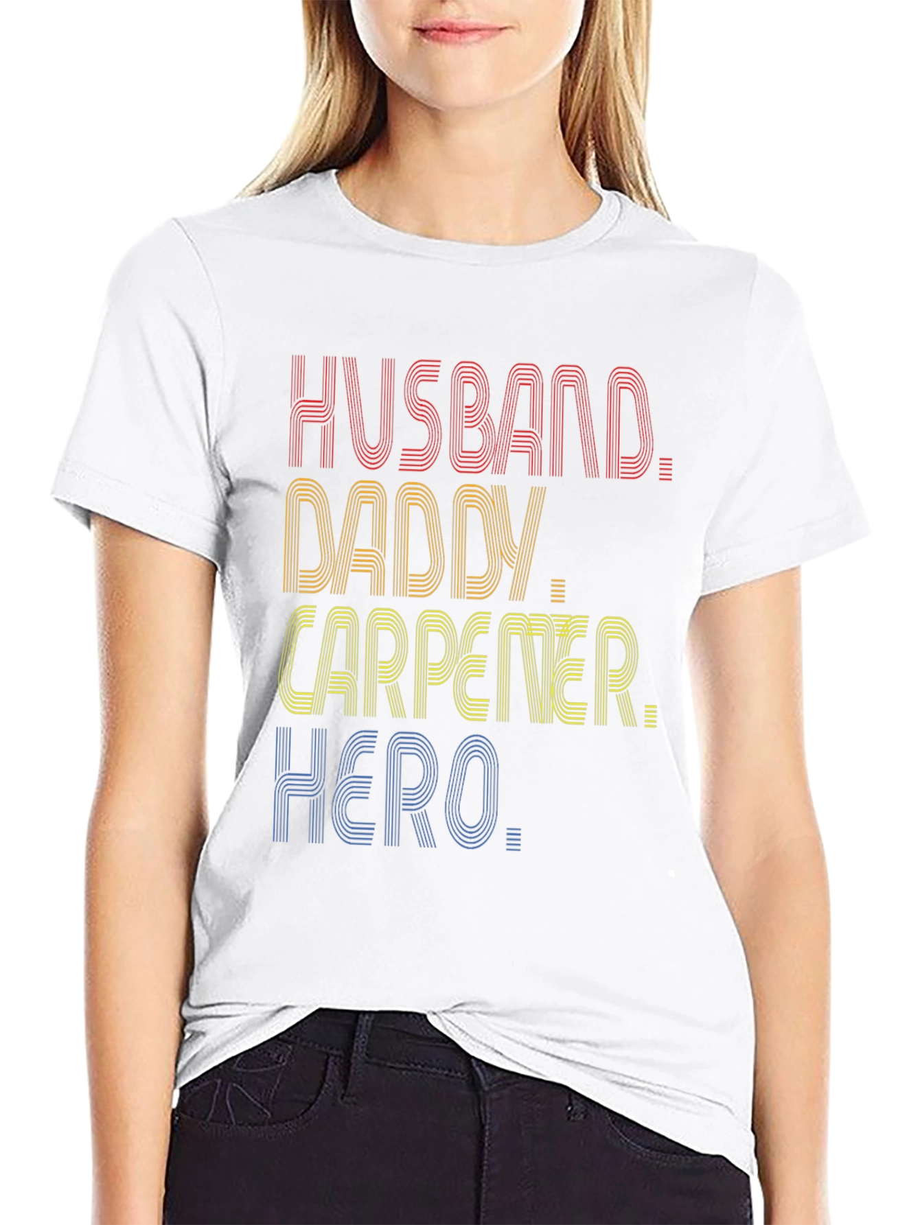 Black Husband Daddy Carpenter Hero T-Shirt view 9
