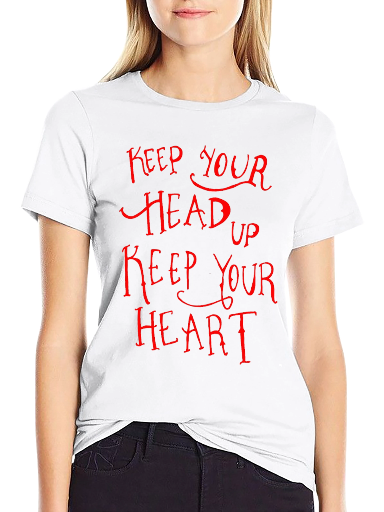 Black Keep Your Head Up Graphic Tee - Black view 9