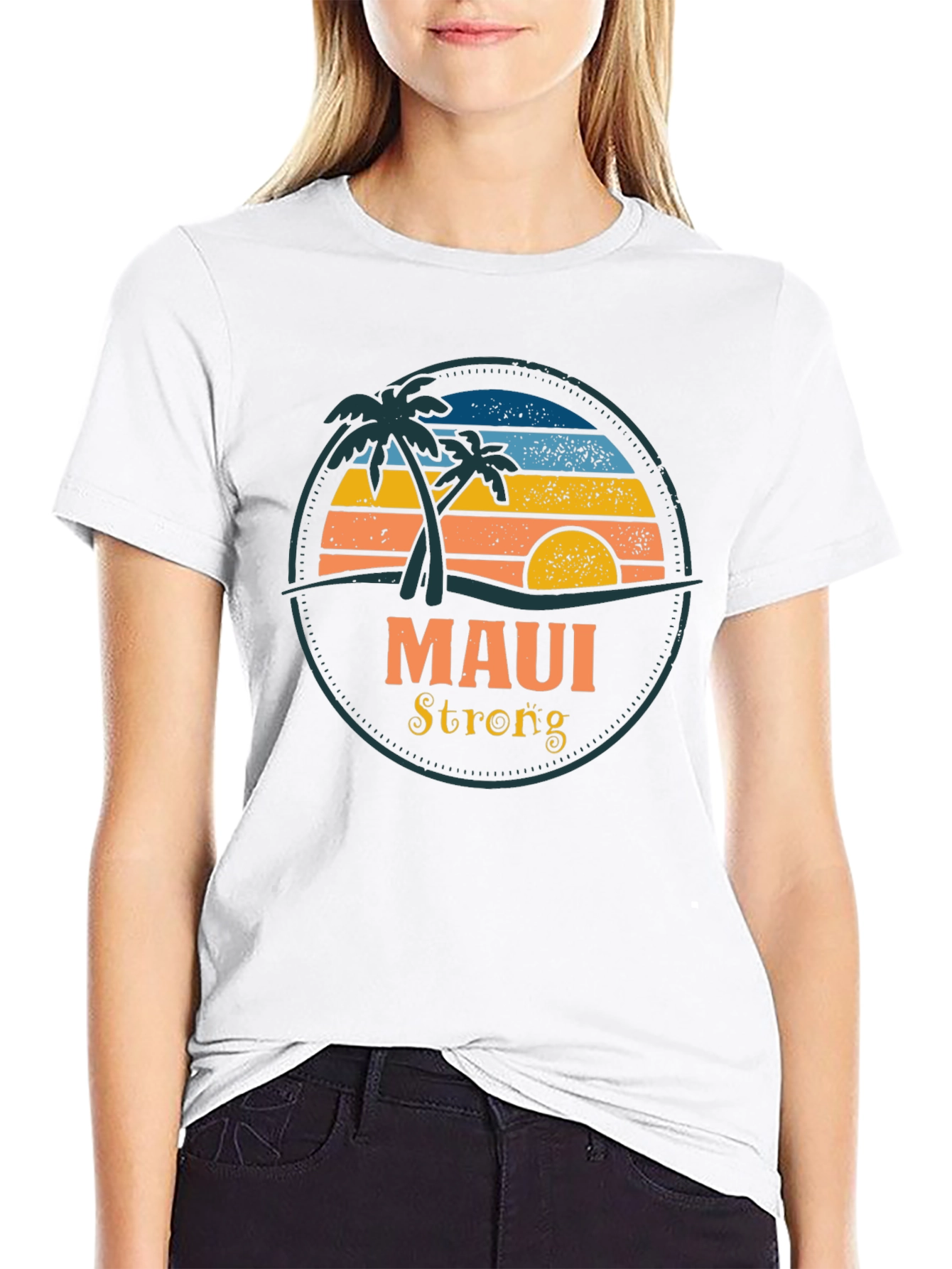 Black Maui Strong Graphic Tee - Island Vibes view 9