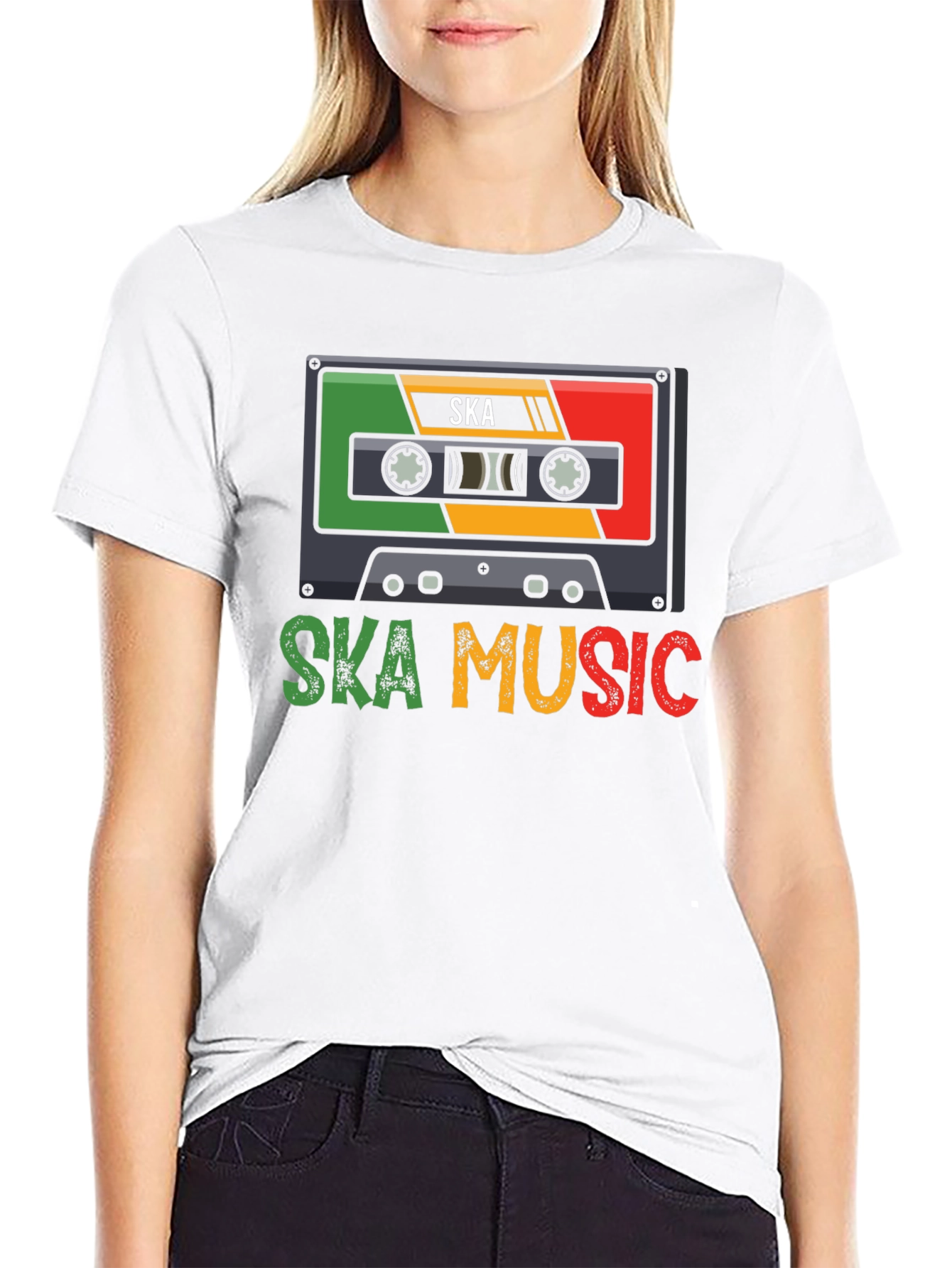 Black Ska Music Cassette T-Shirt view 9
