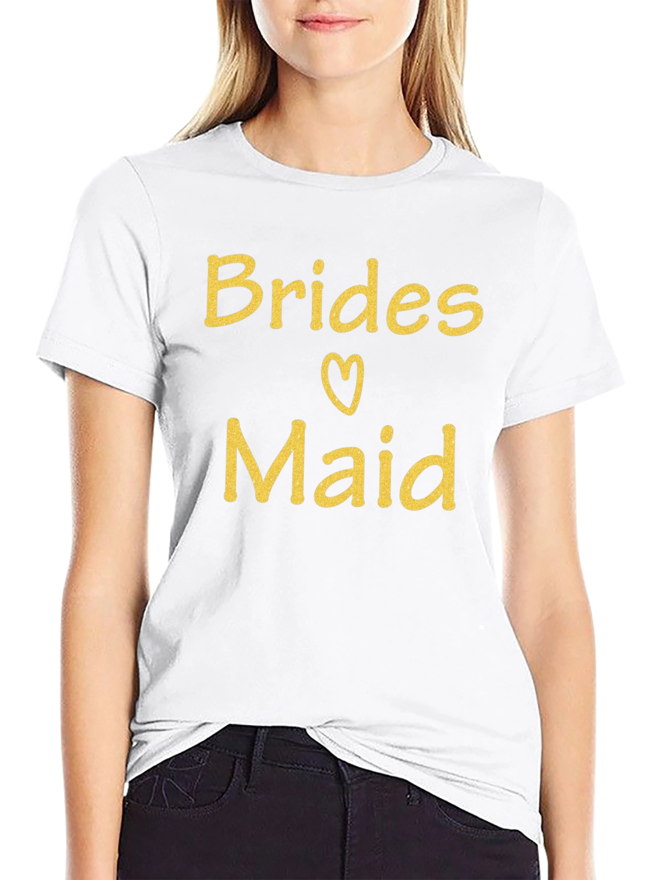 Black Bridesmaid Crew T-Shirt, Bridal Party Apparel view 9