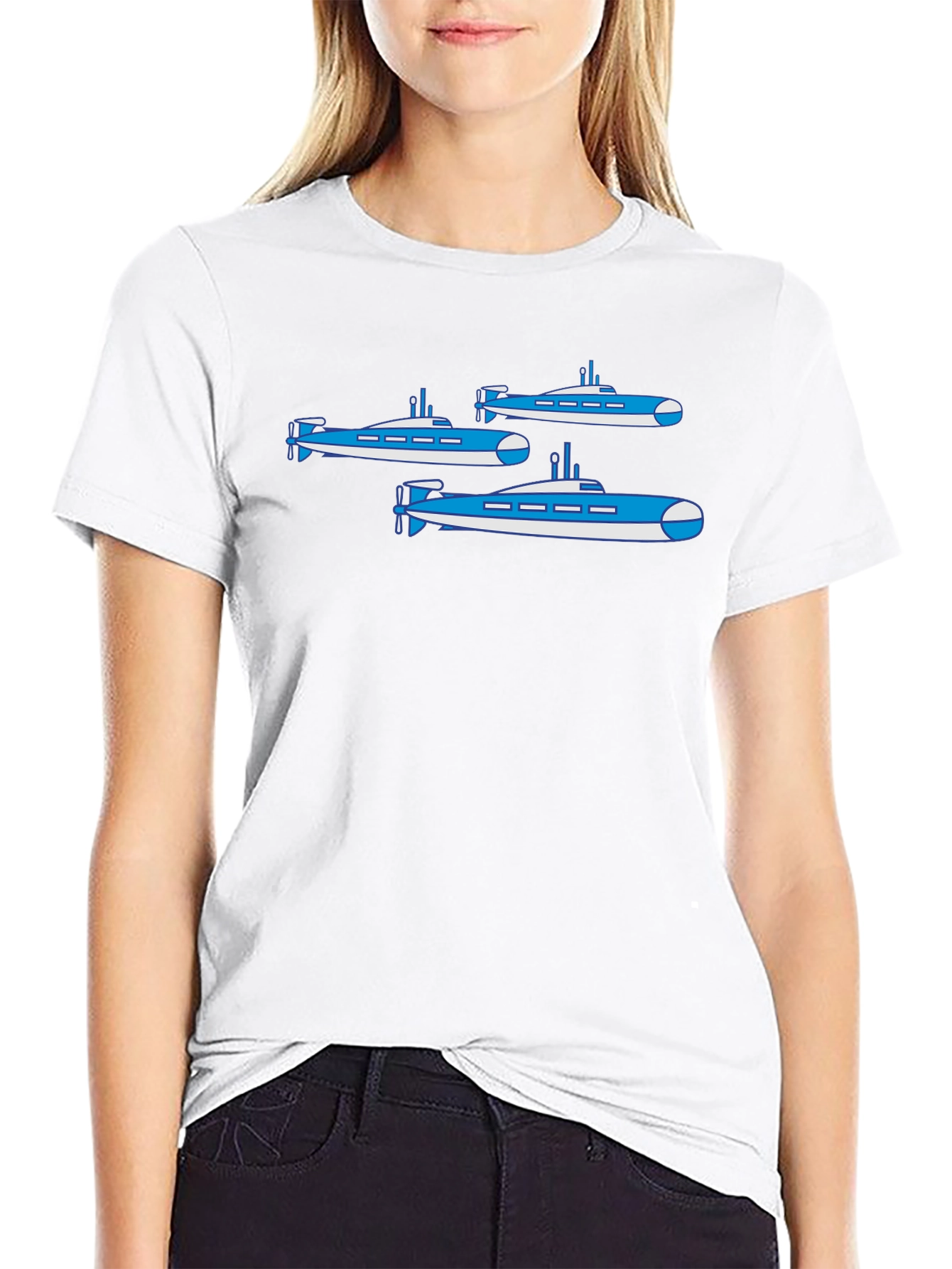 Black Submarine T-Shirt - Novelty Graphic Tee view 9
