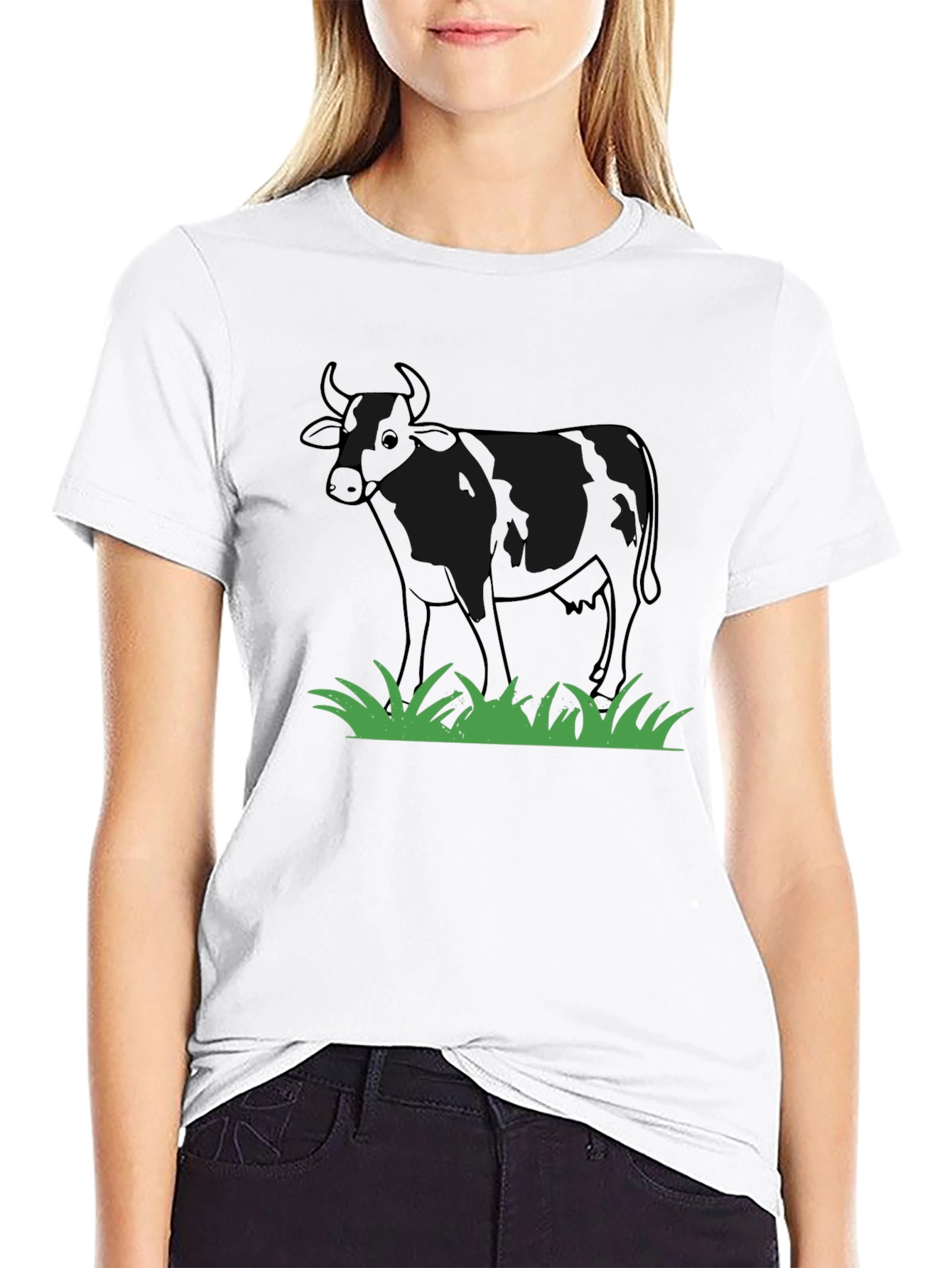 Black Cow Graphic T-Shirt - Black view 9