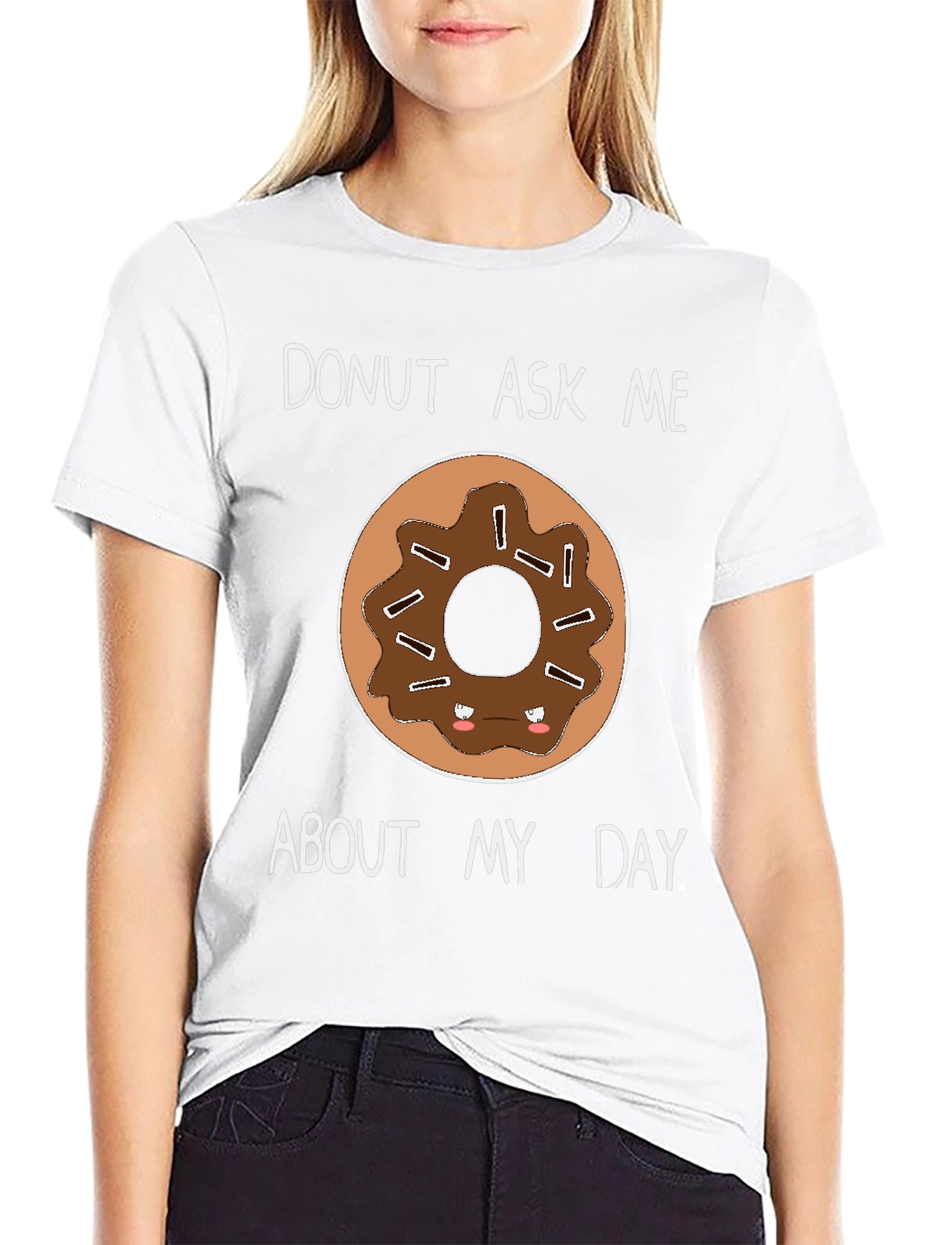 Black Donut Ask Me About My Day T-Shirt view 9