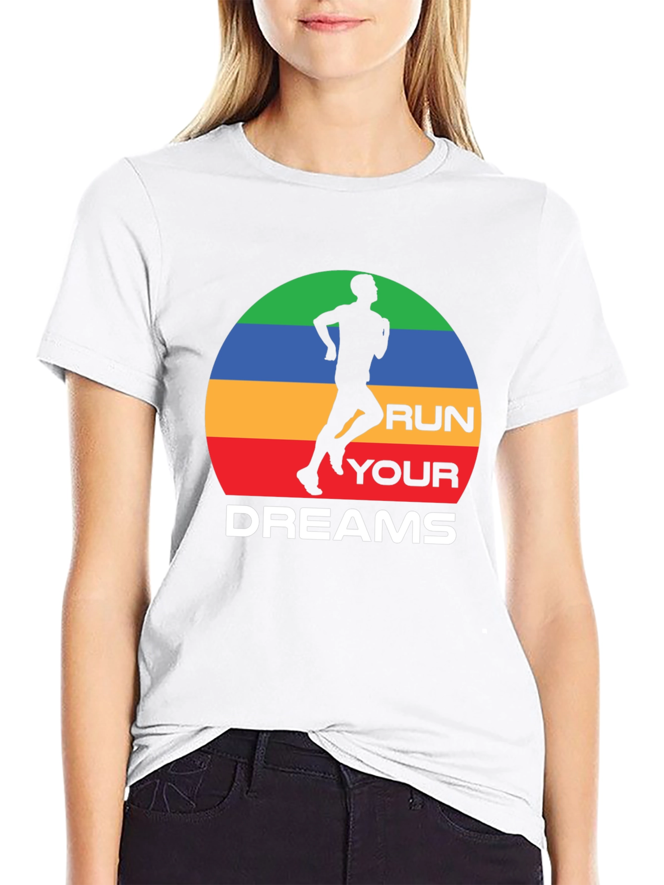 Black Run Your Dreams Graphic T-Shirt view 9