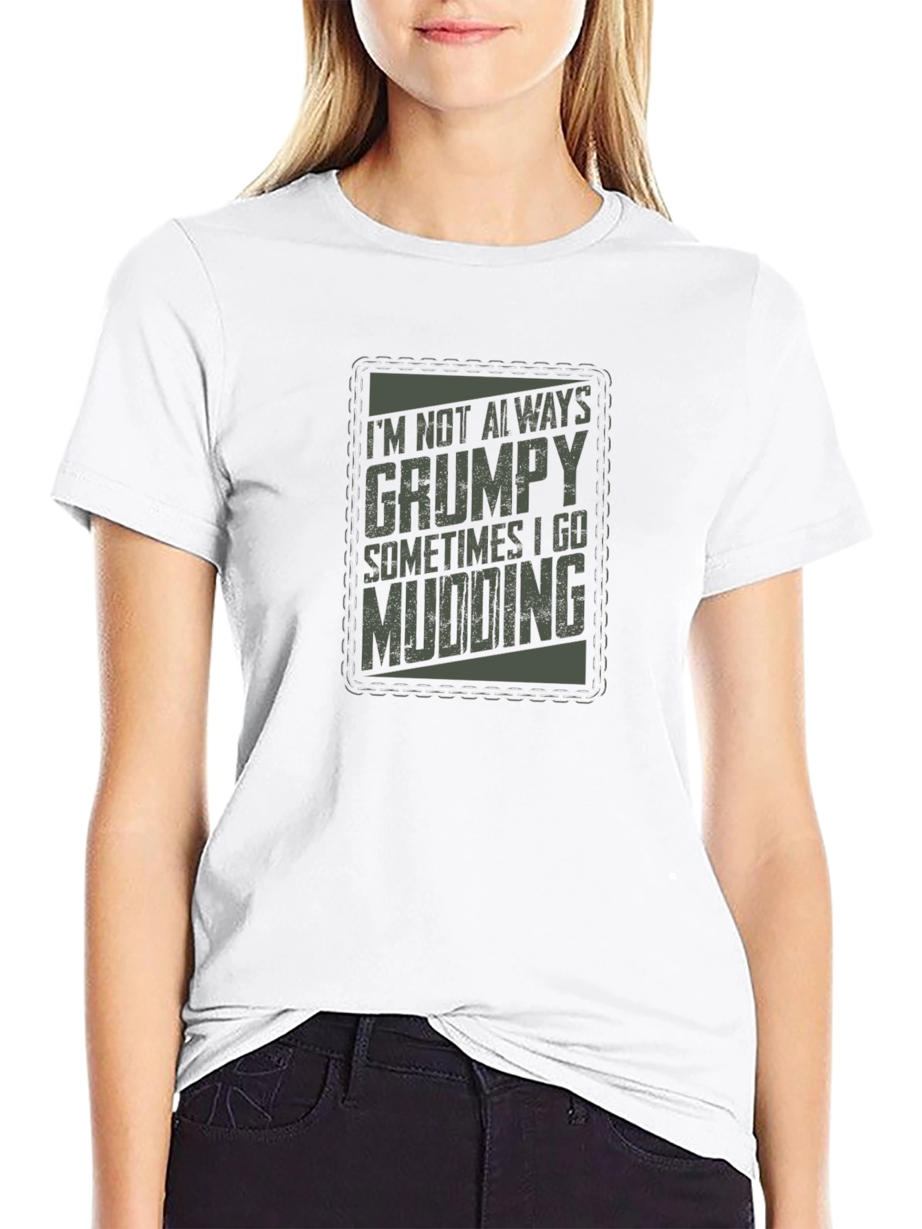 Black Grumpy Mudding Graphic Tee view 9