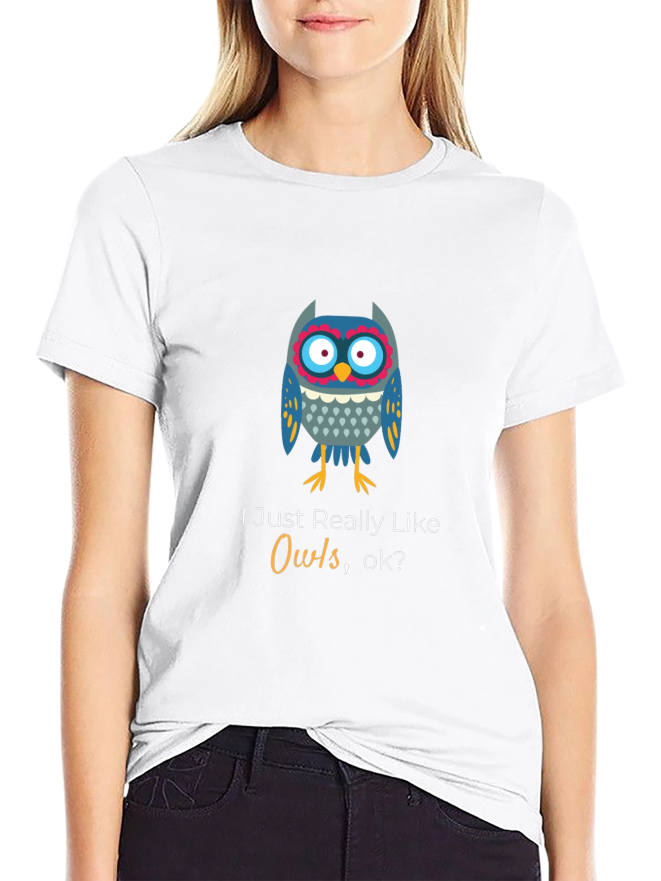 Black Owl Lover Black T-Shirt - Unisex Soft Cotton Tee view 9